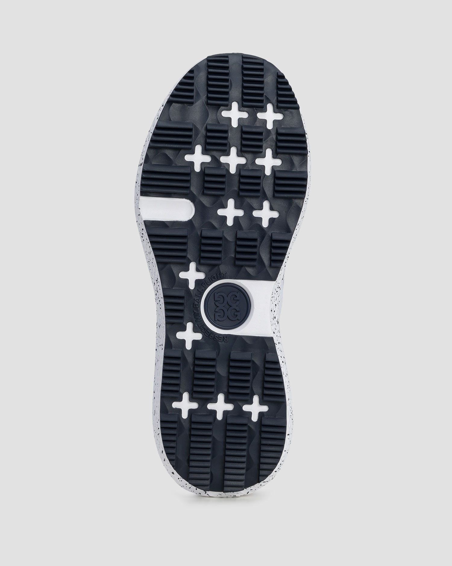 Biało-granatowe buty golfowe męskie G/Fore Specks & Stripes Mg4x2 Hybrid Golf Cross Trainer