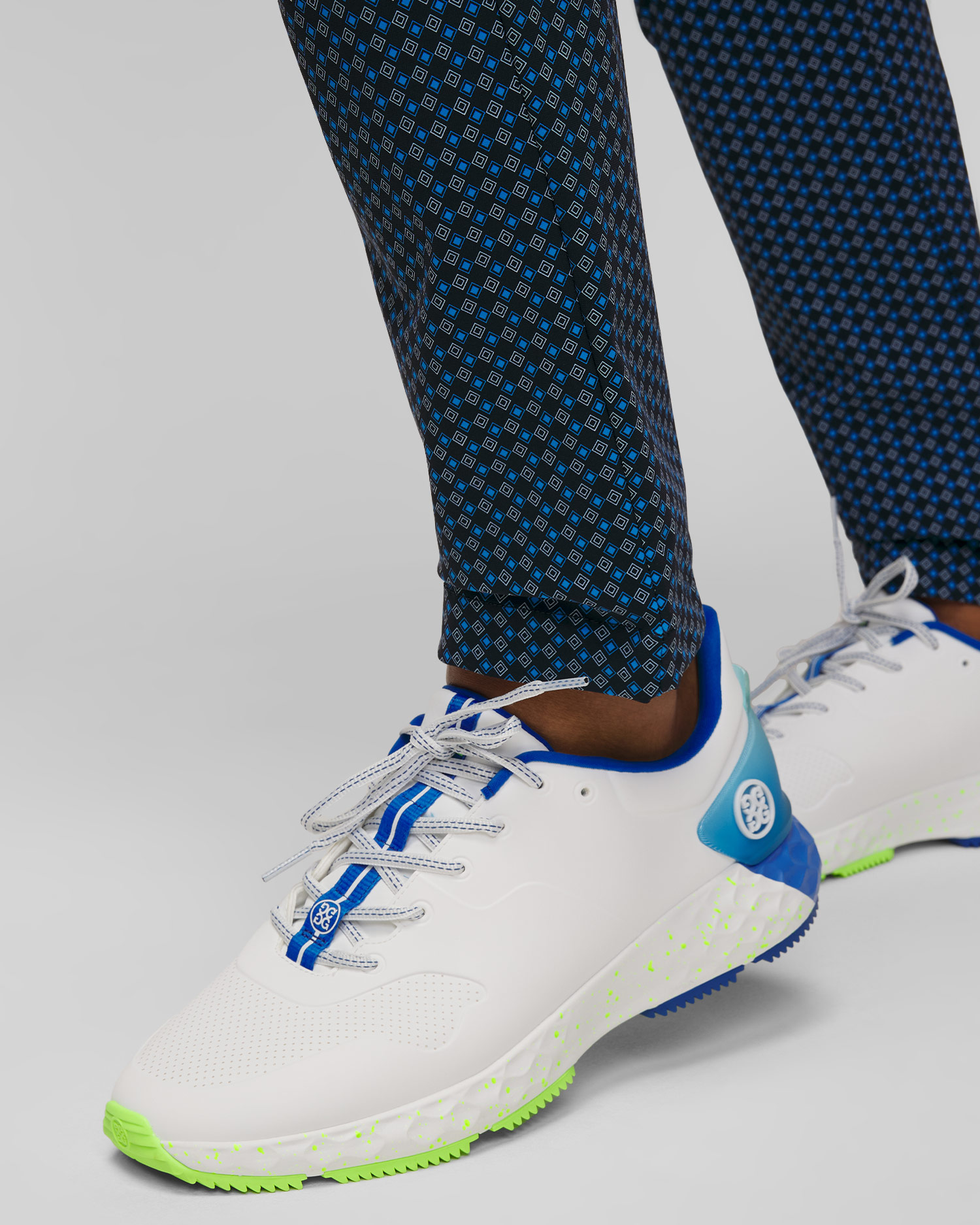 Buty golfowe męskie G/Fore Mg4+ TPU Golf biało-niebieskie