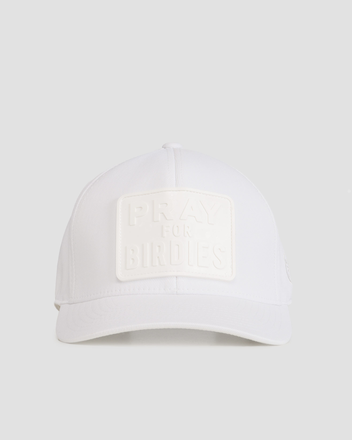 Biała czapka z daszkiem G/Fore Monochrome Pray for Birdies Stretch Twill Snapback