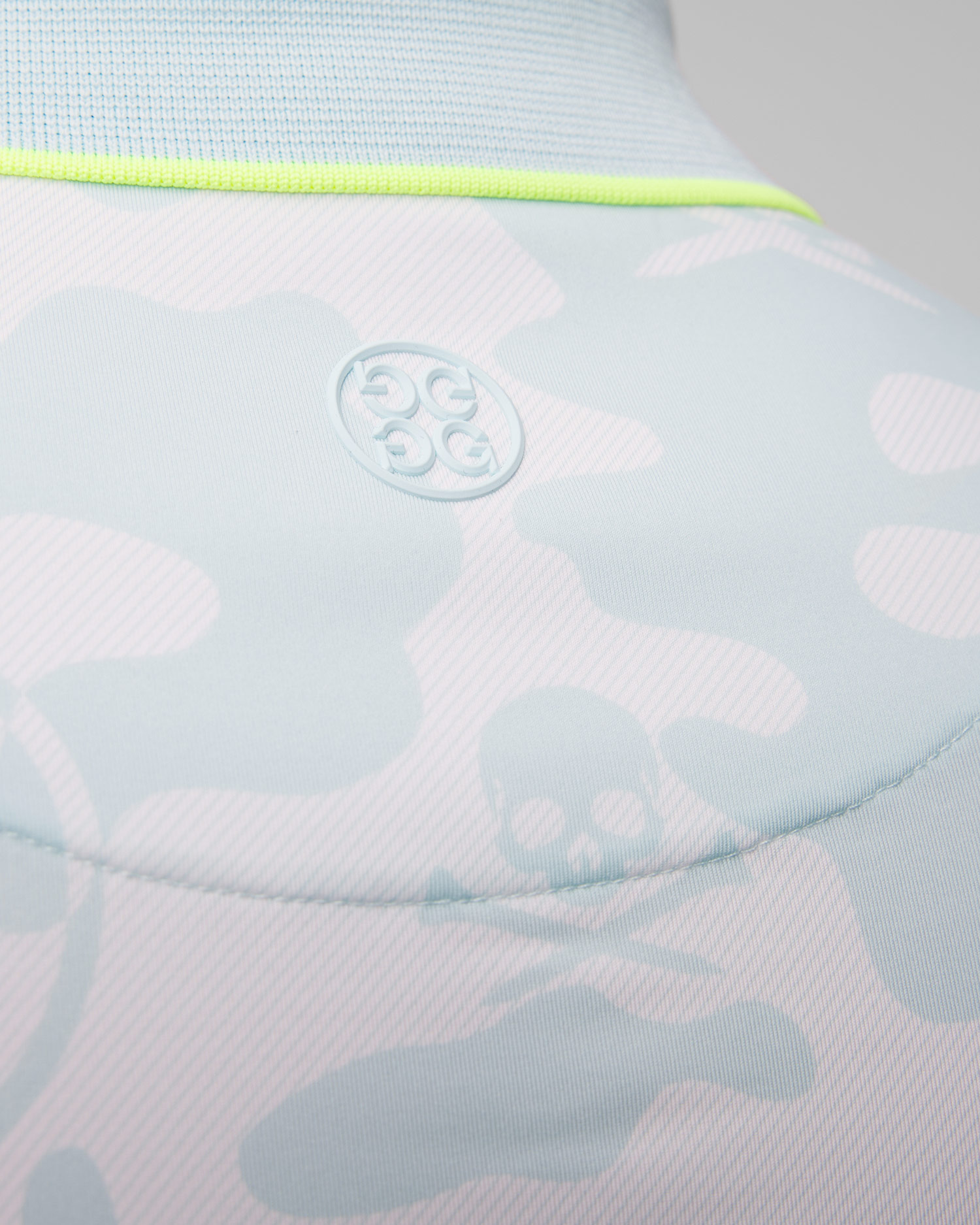 Men's blue and white G/Fore Exploded Camo Tech Jersey Polo