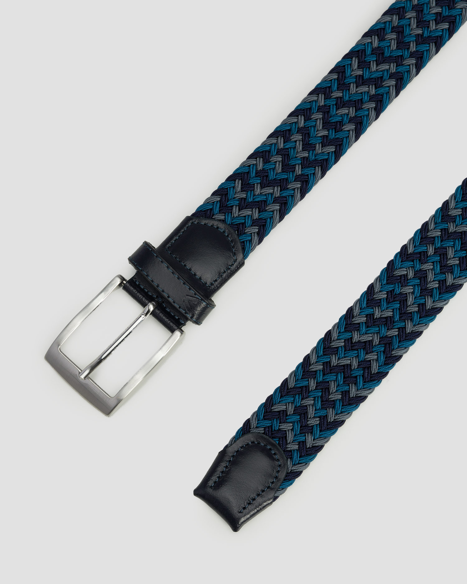 Men's navy blue belt Alberto Gurtel Braided