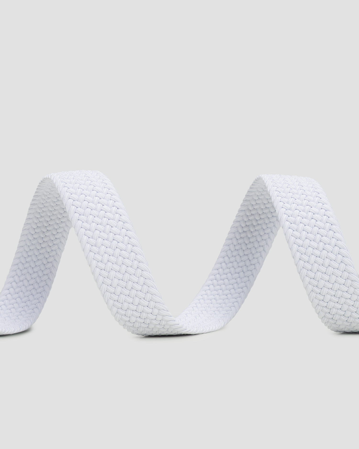 Men's white belt Alberto Gürtel Basic Braided
