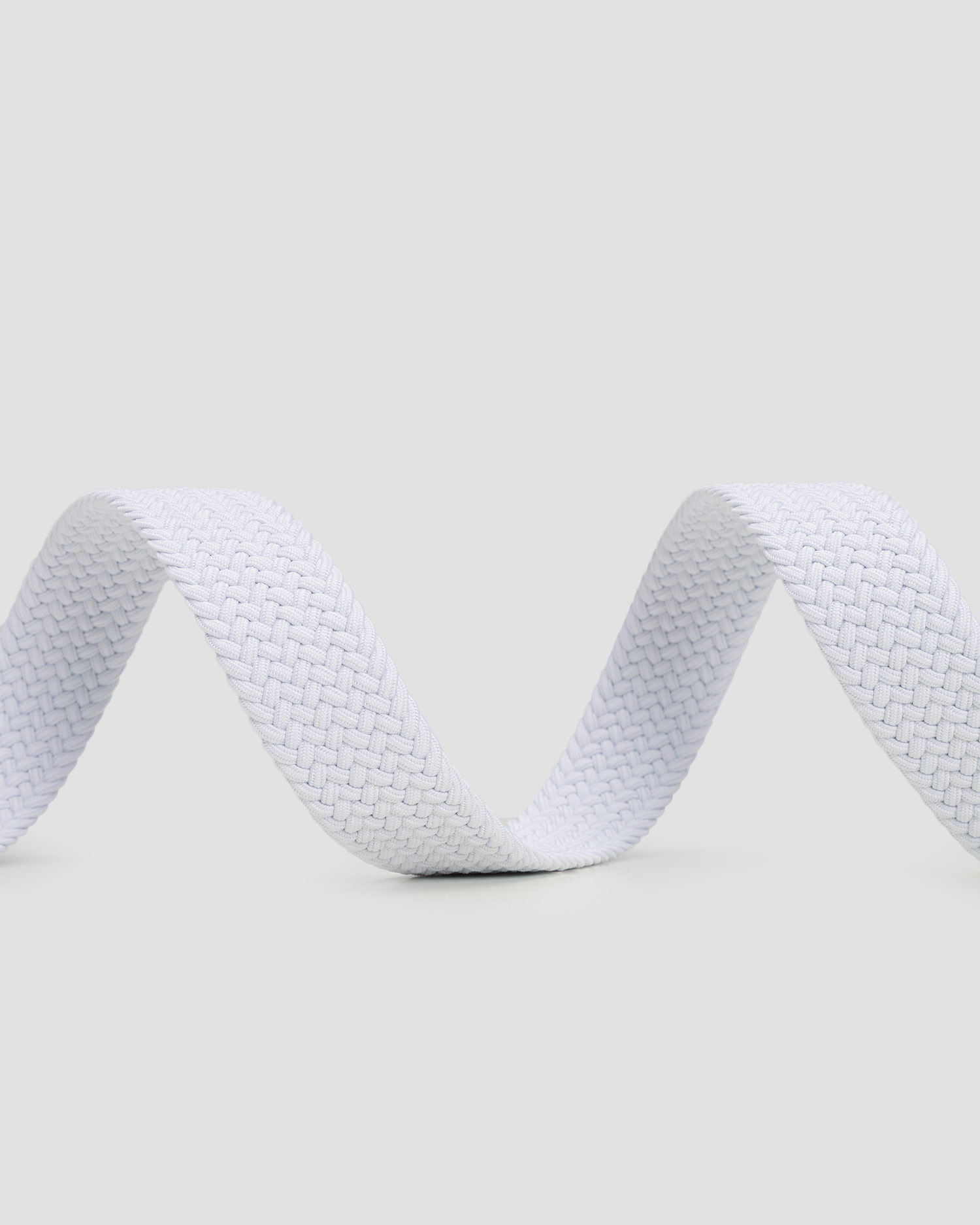 Men's white belt Alberto Gürtel Basic Braided