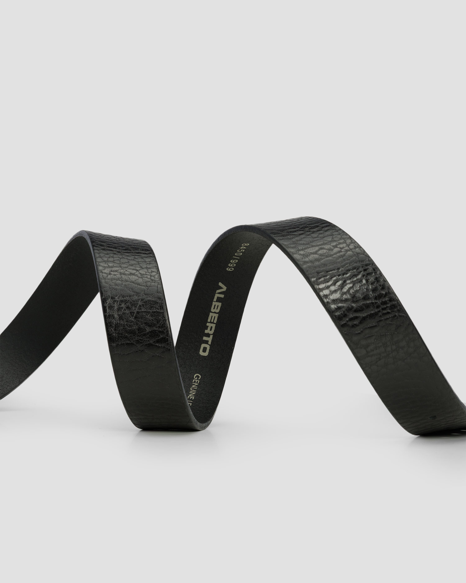 Men's black Alberto Leather Belt