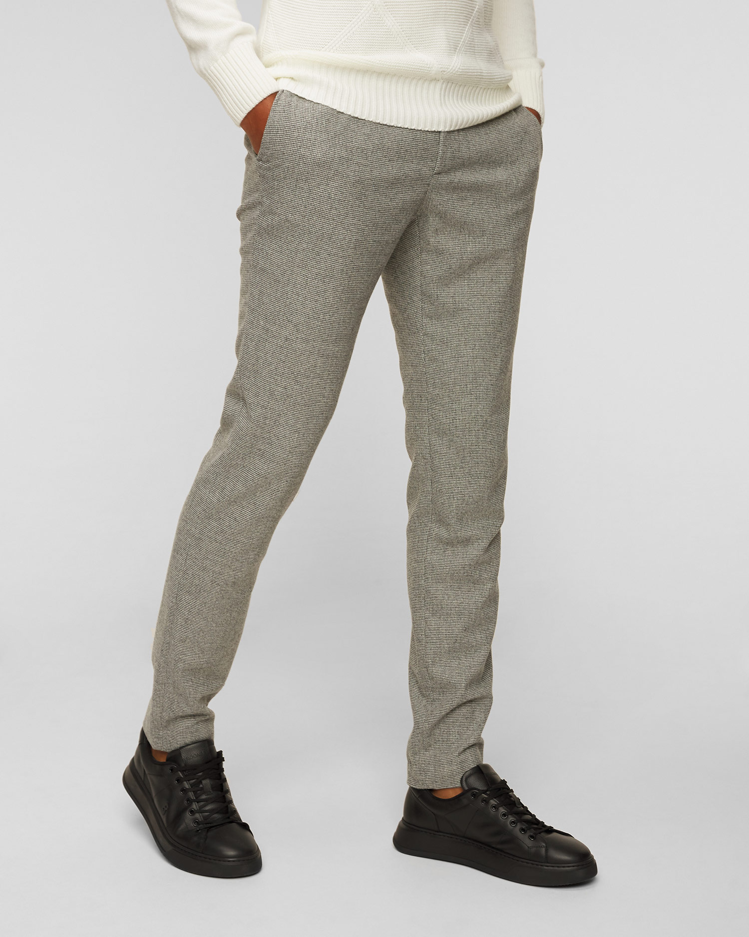 Pantalon en laine pour hommes Alberto Rob-Mini Oxford