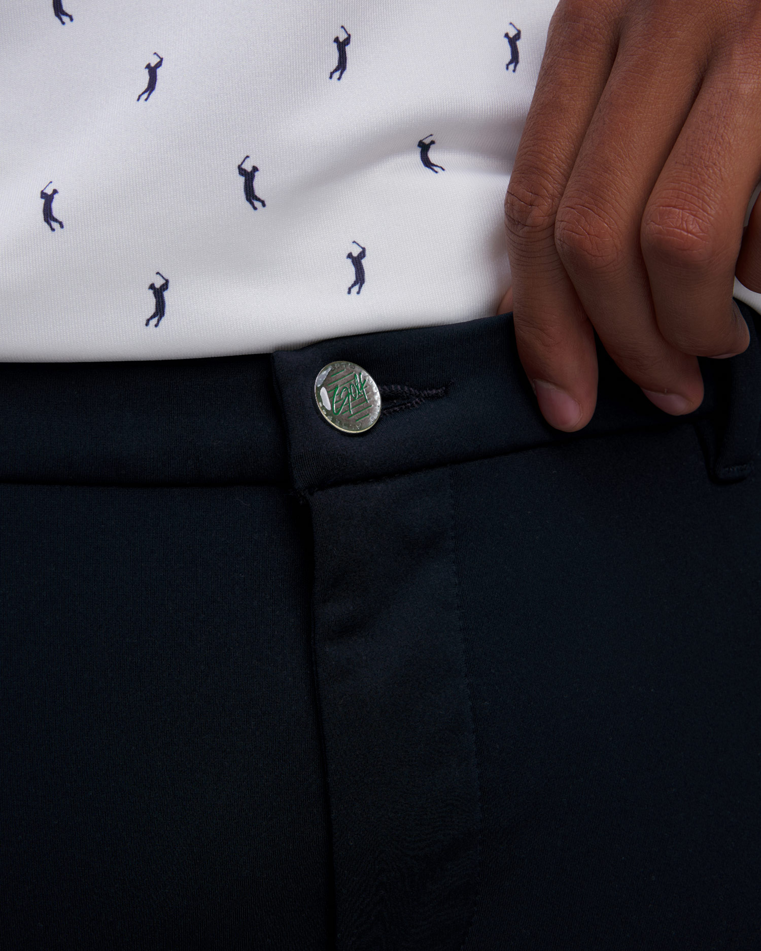 Pantaloni blu scuro da uomo Alberto Ian Stretch Energy