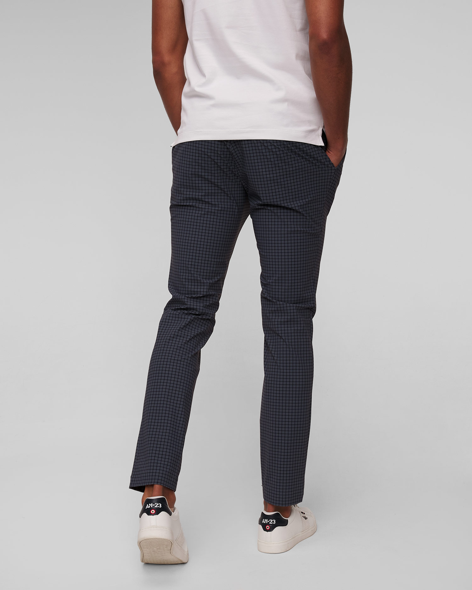 Pantalon bleu marine pour hommes Alberto Ian-Revolutional Check WR