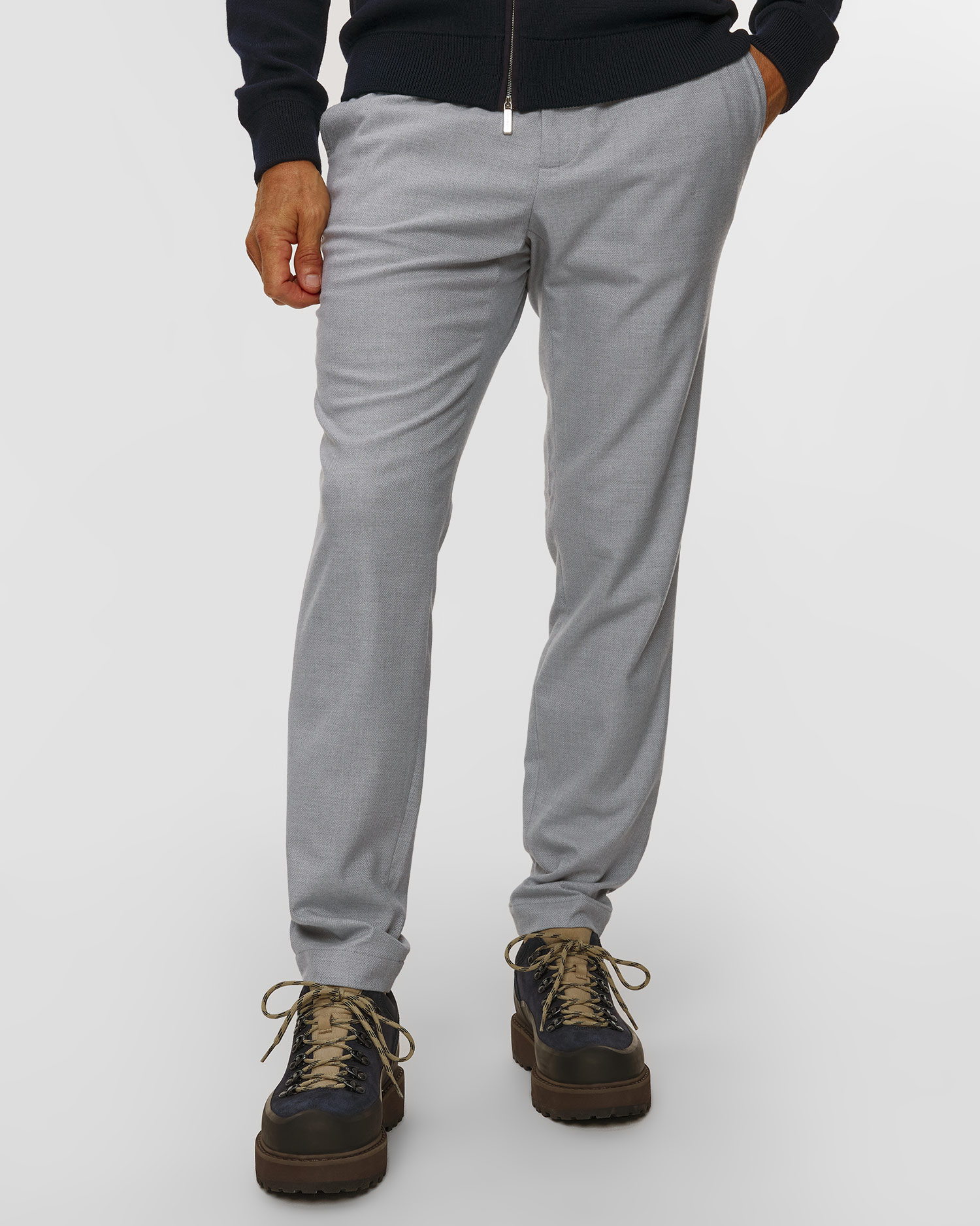 Men's trousers Alberto Jump Flannel Herringbone