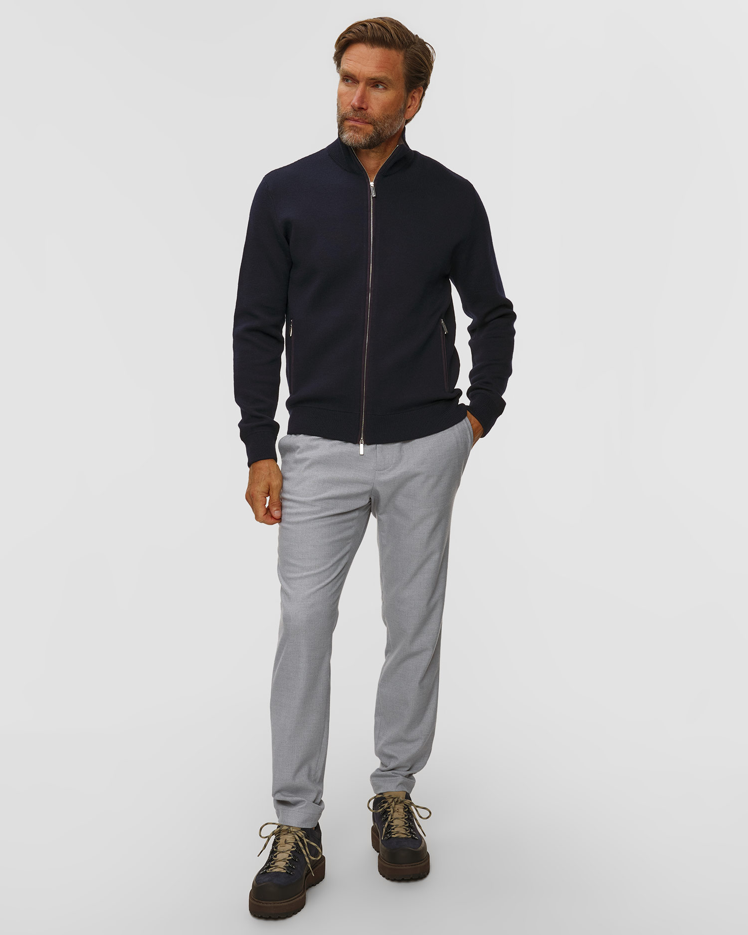 Men's trousers Alberto Jump Flannel Herringbone