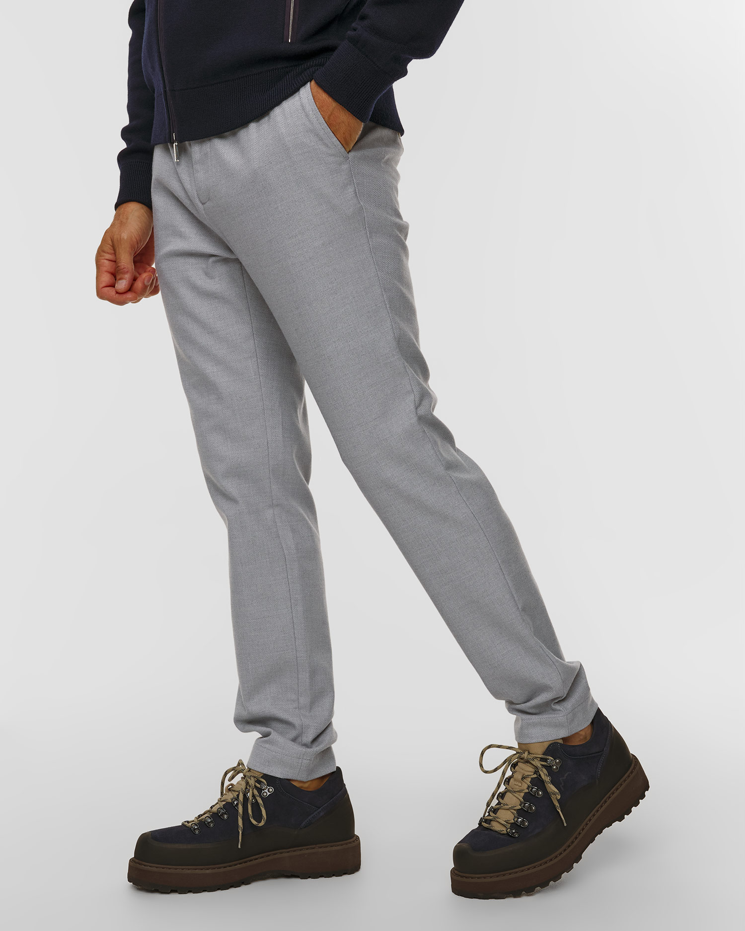 Men's trousers Alberto Jump Flannel Herringbone