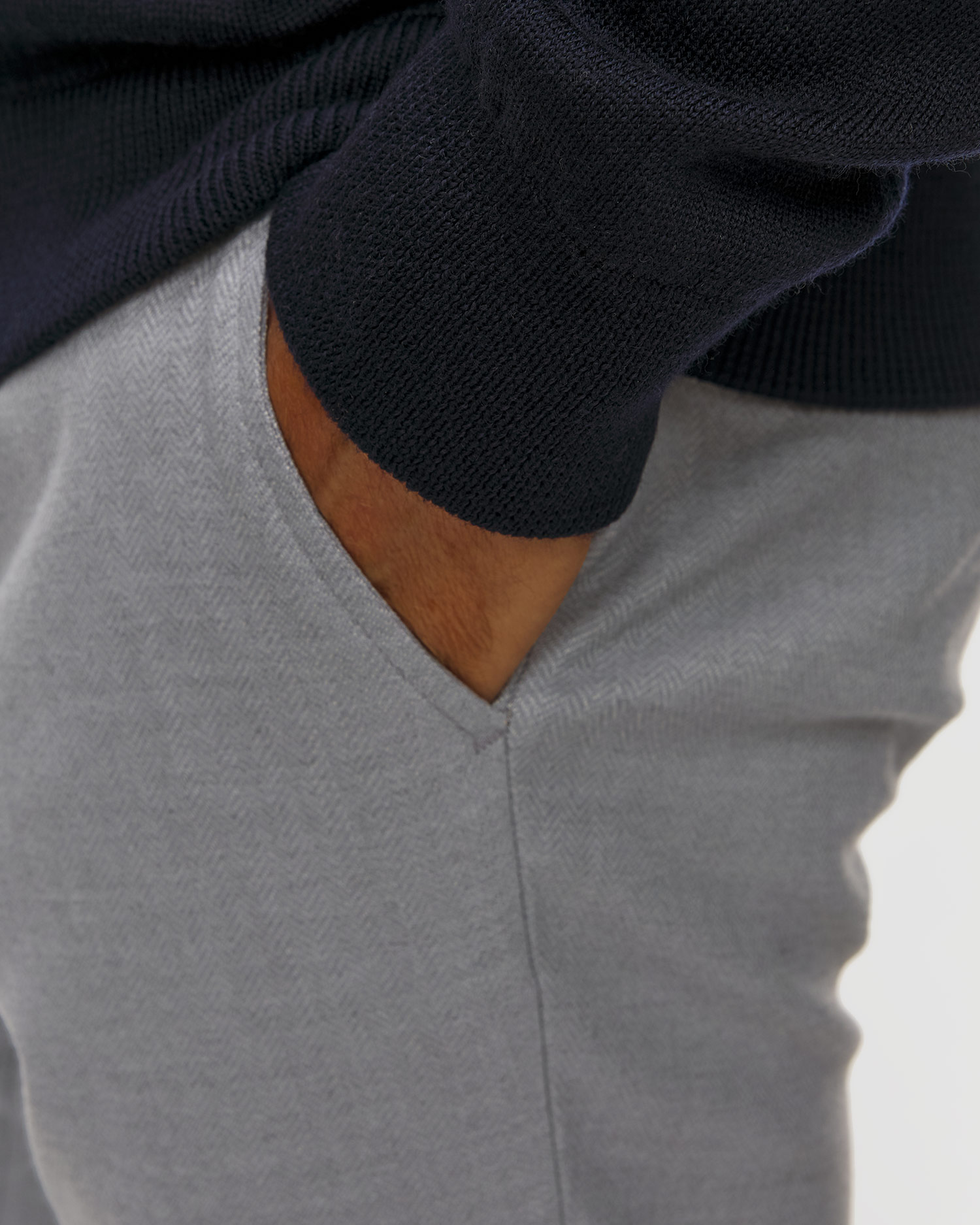 Men's trousers Alberto Jump Flannel Herringbone