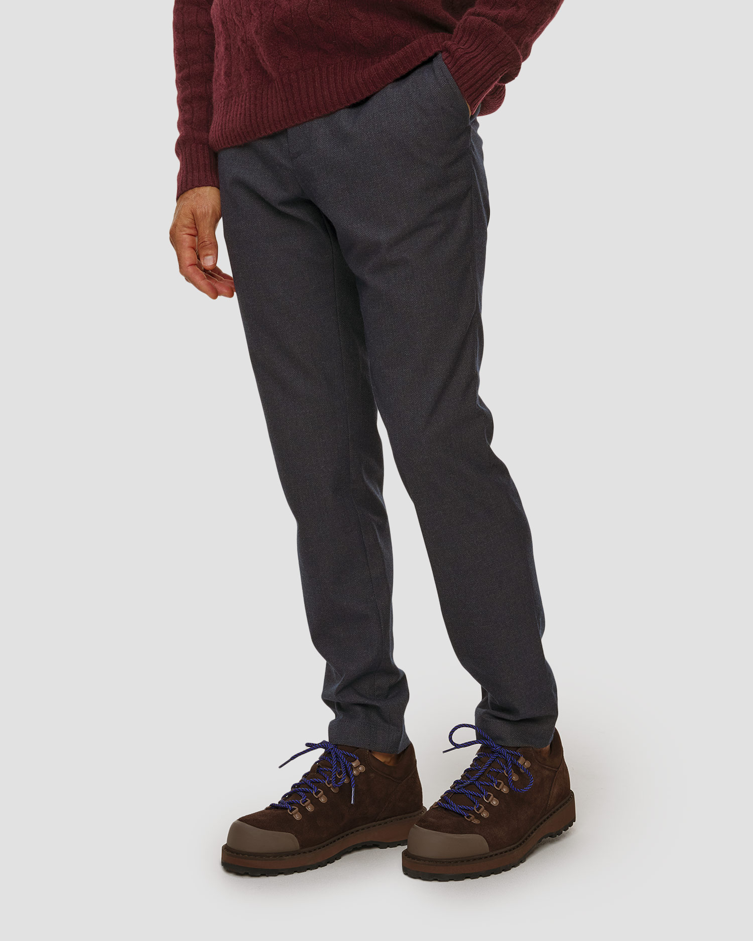 Men's trousers Alberto Jump Flannel Herringbone