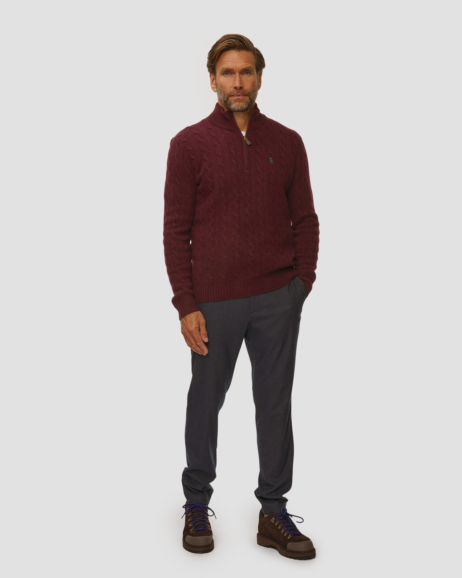 Men's trousers Alberto Jump Flannel Herringbone