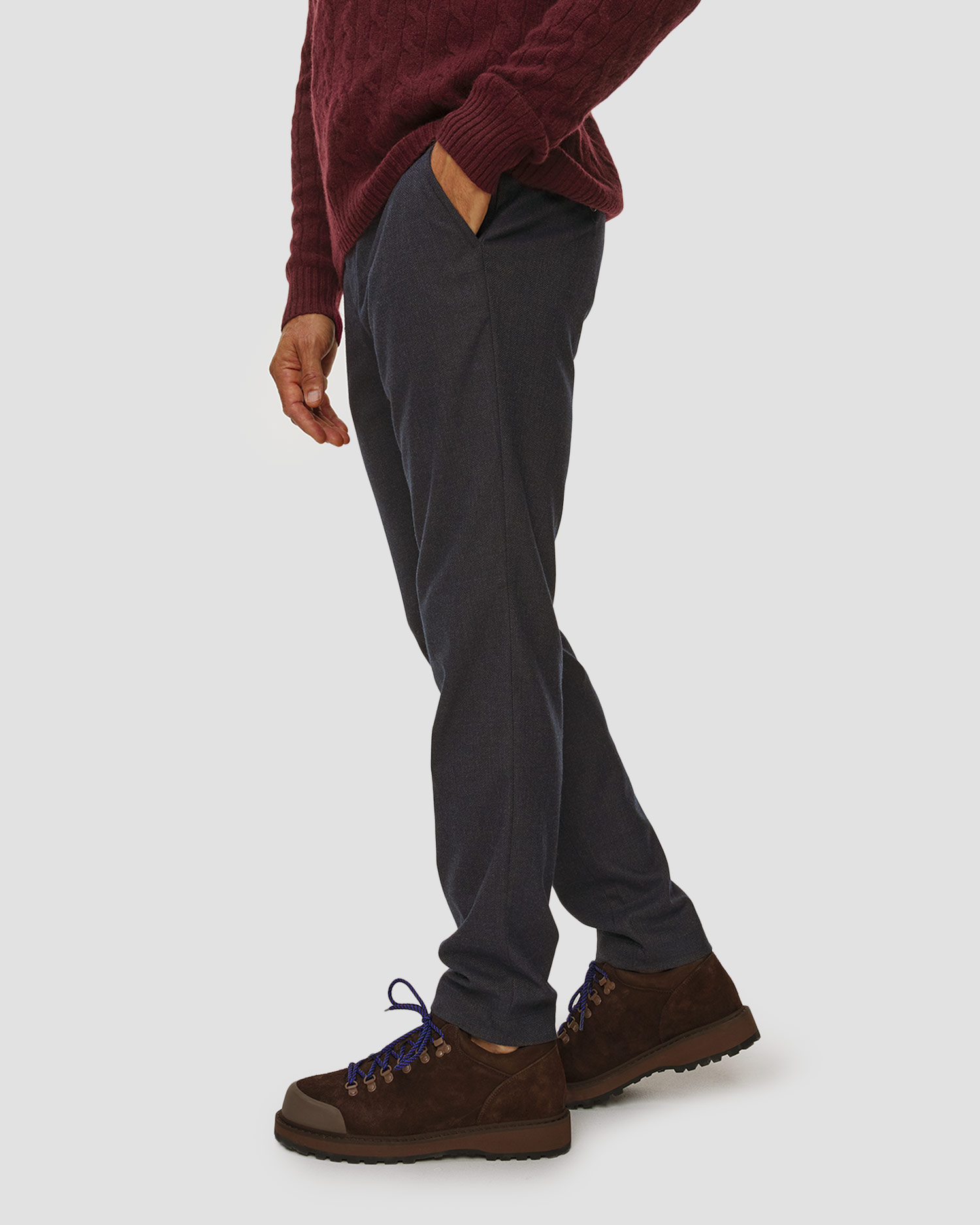 Men's trousers Alberto Jump Flannel Herringbone