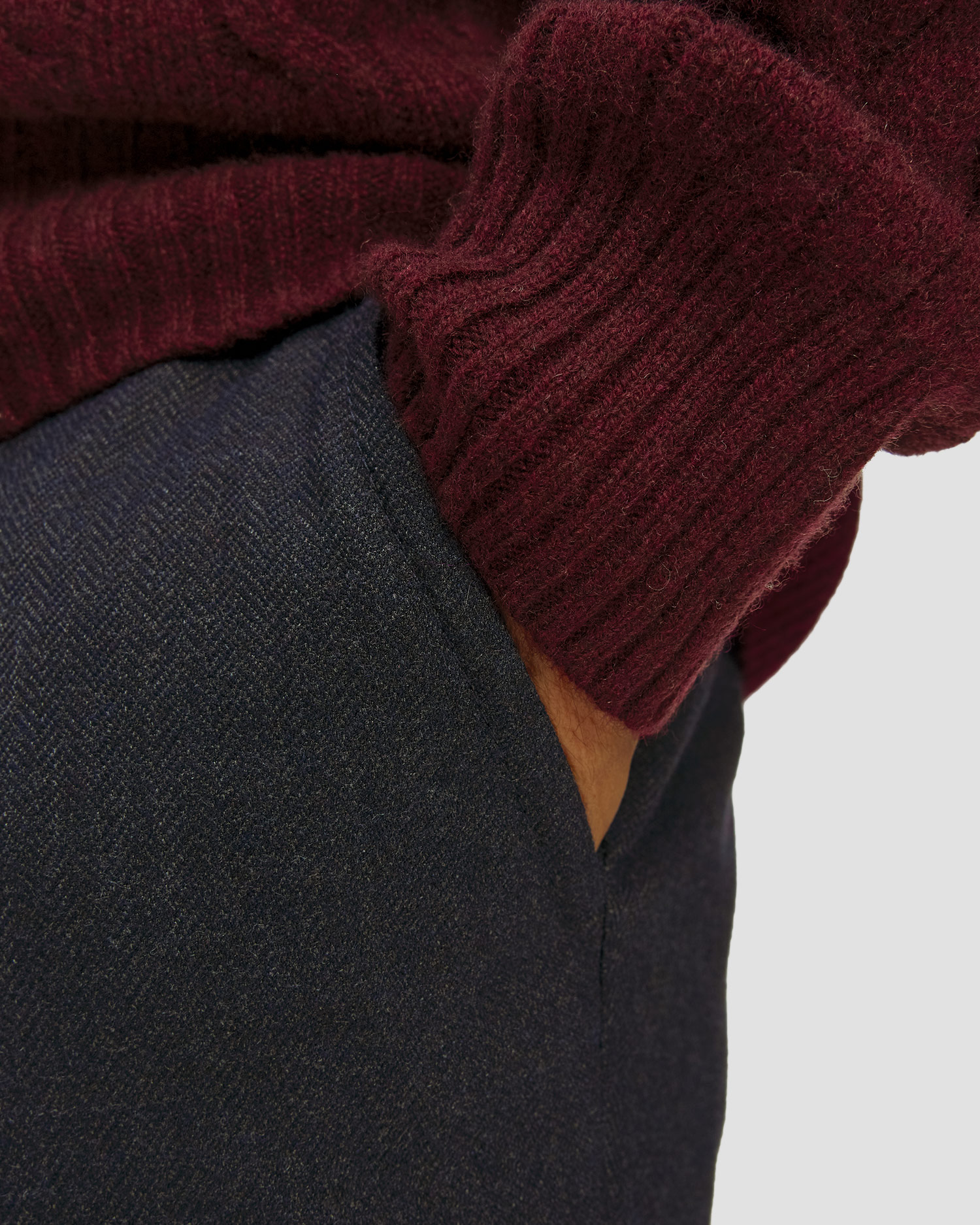 Men's trousers Alberto Jump Flannel Herringbone