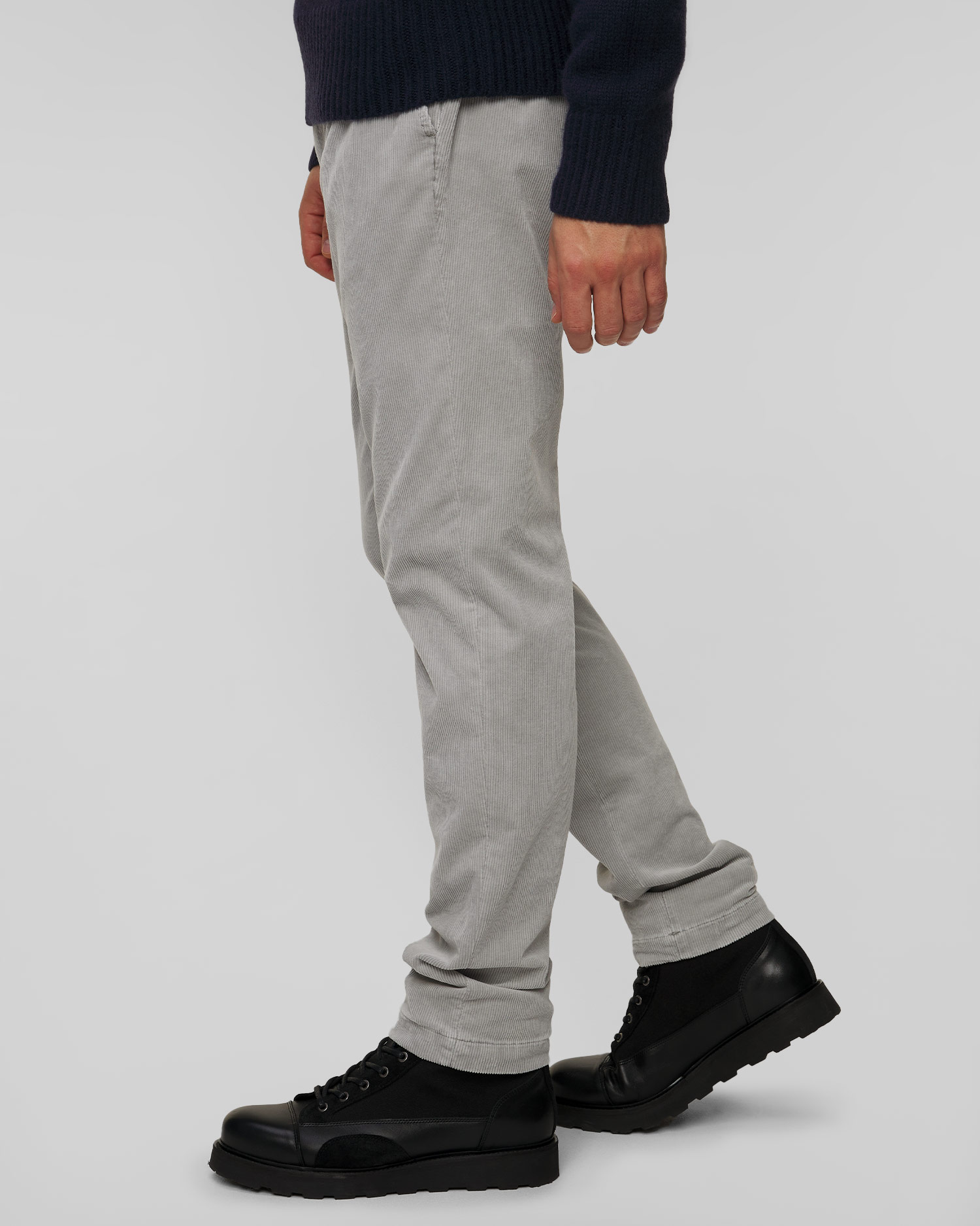 Pánské šedé kalhoty Alberto Jump Dusty Corduroy