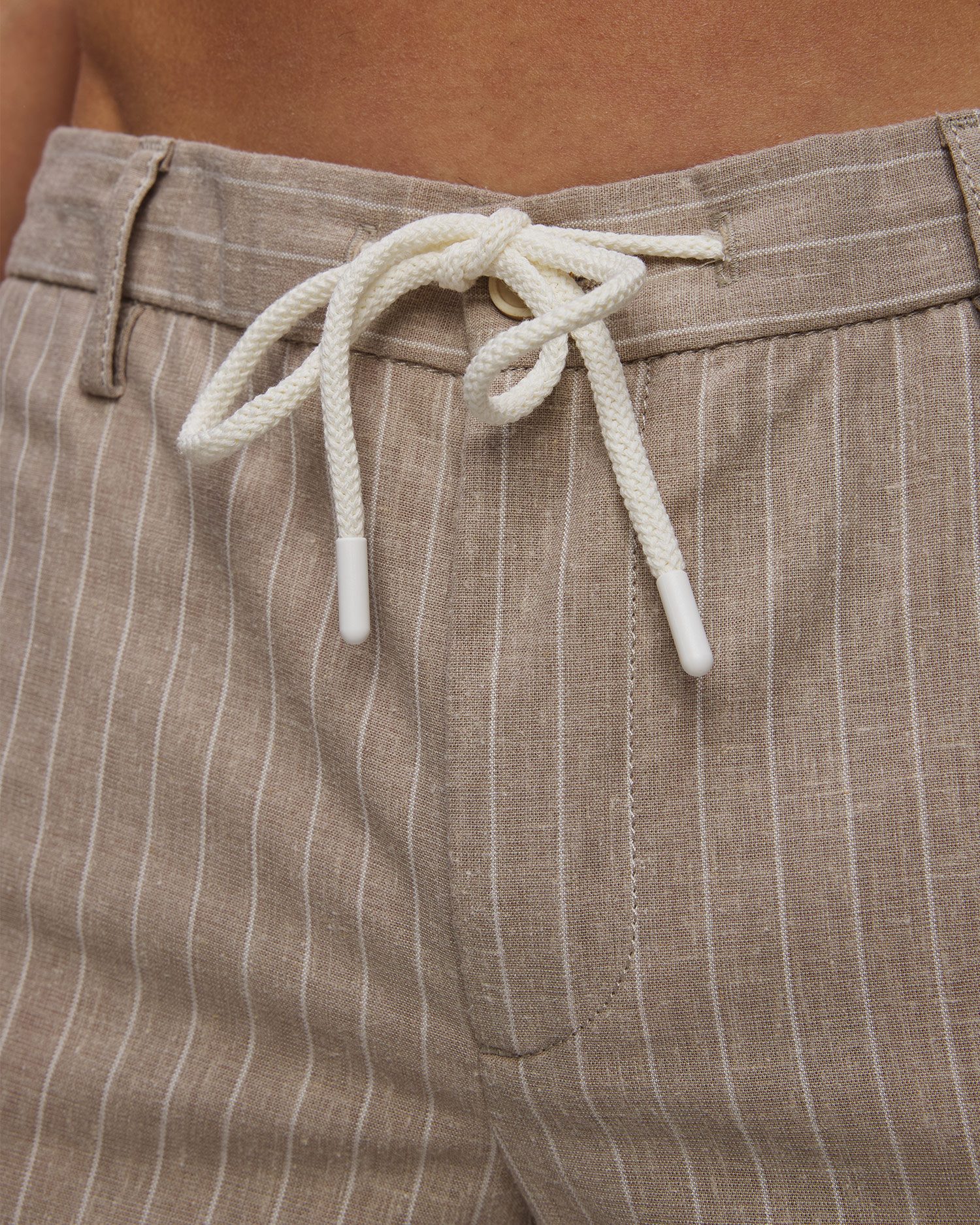 Pantaloni cu in pentru bărbați Alberto Jump Linen Stripe