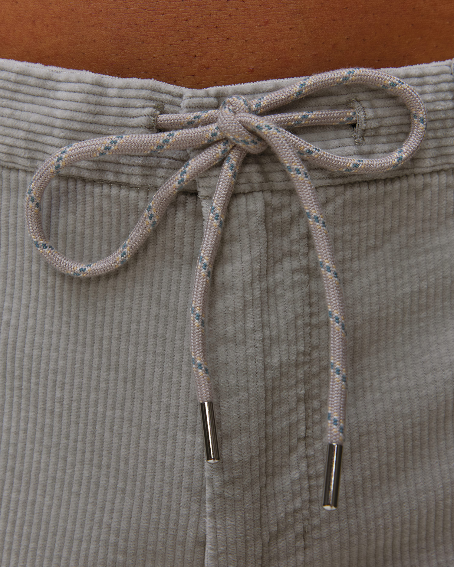 Pantalon en velours côtelé gris pour hommes Alberto Jump