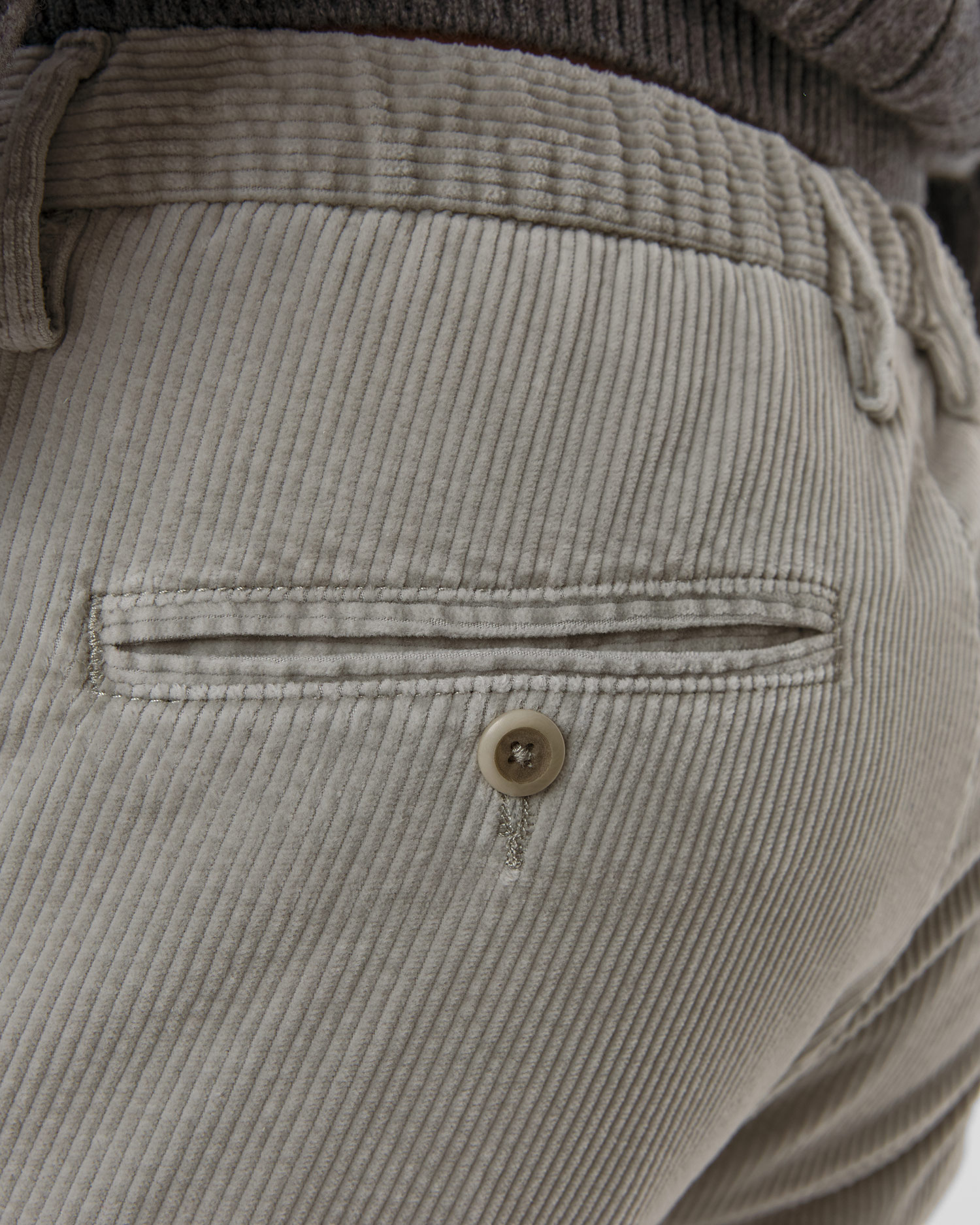 Pantalon en velours côtelé gris pour hommes Alberto Jump