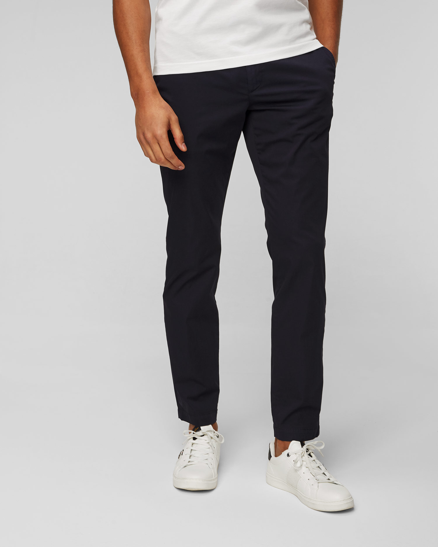 Pantalon bleu marine pour hommes Alberto Jump-Light Cotton