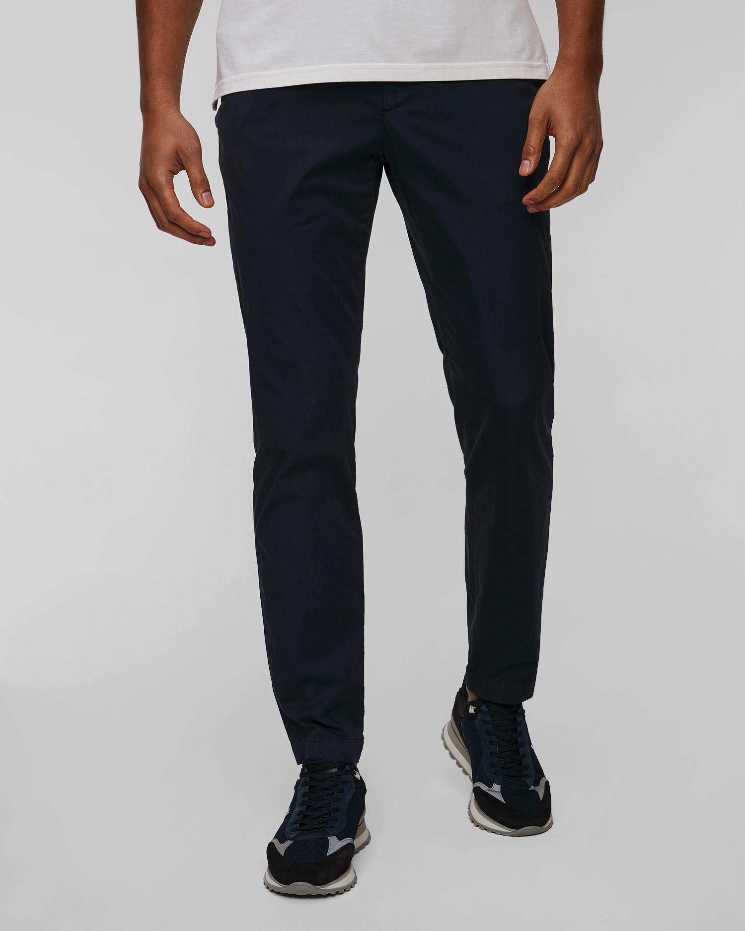 Pantalon bleu marine pour hommes Alberto Jump-Light Cotton