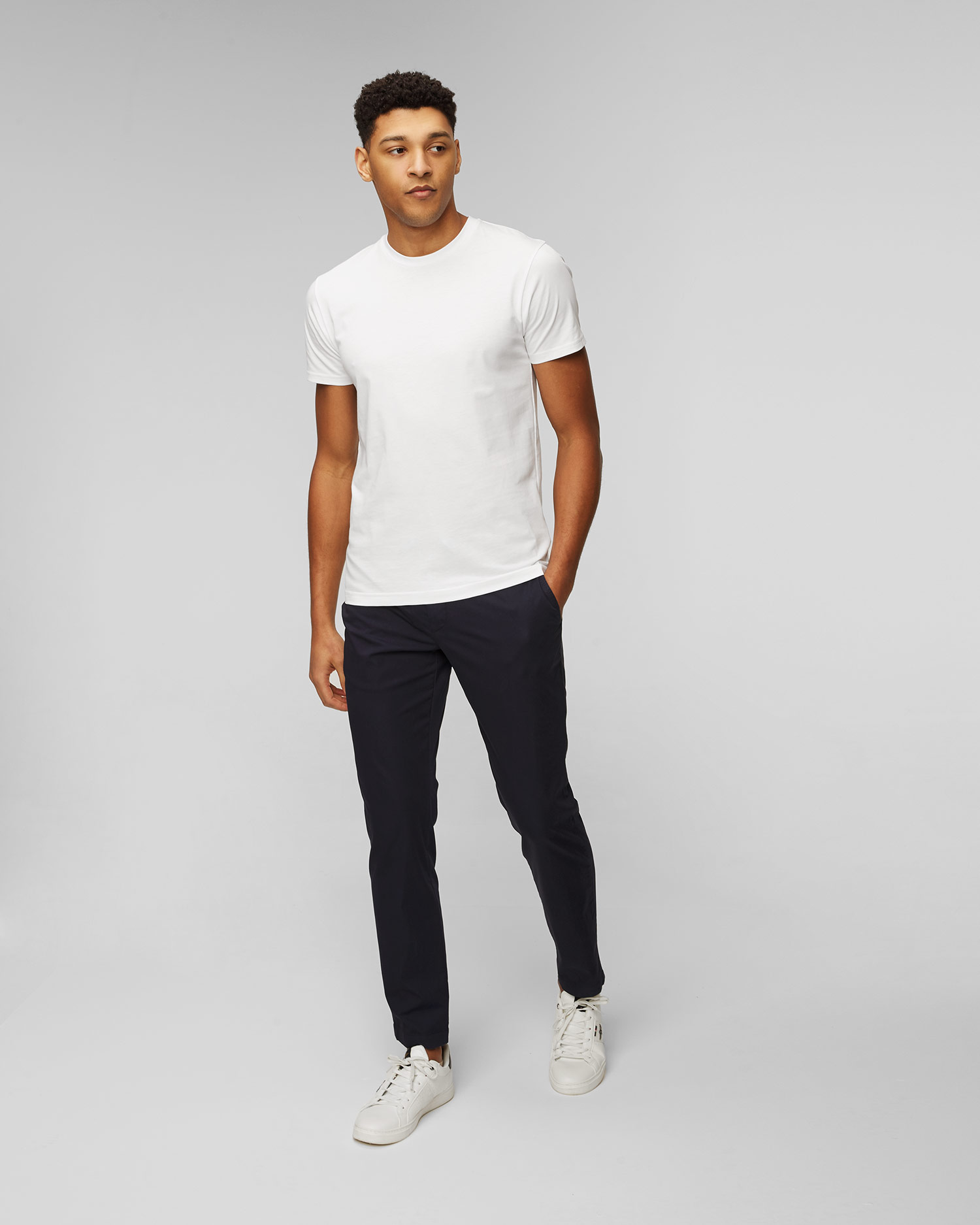 Pantalon bleu marine pour hommes Alberto Jump-Light Cotton