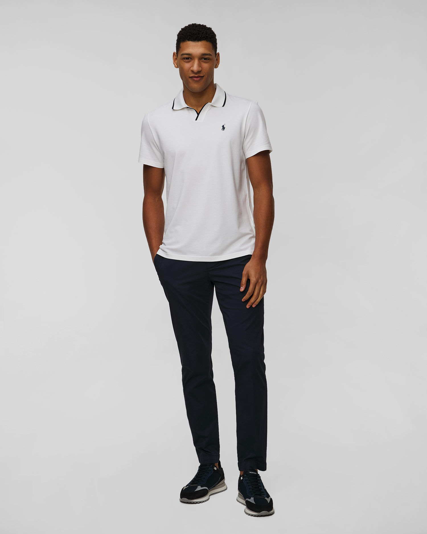 Pantalon bleu marine pour hommes Alberto Jump-Light Cotton