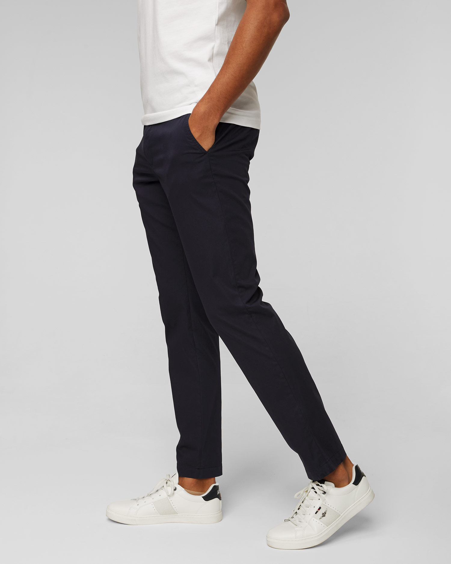 Pantalon bleu marine pour hommes Alberto Jump-Light Cotton