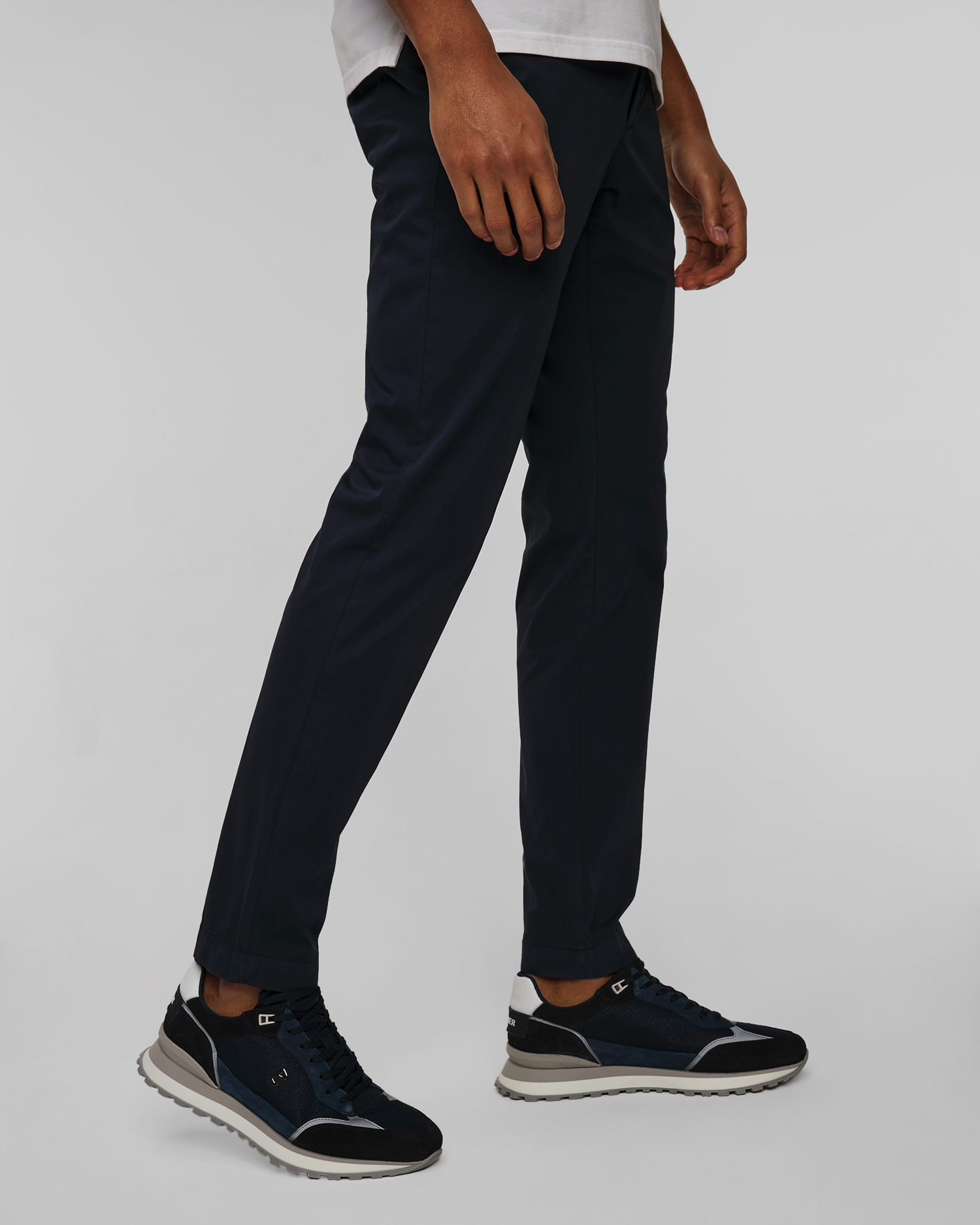 Pantalon bleu marine pour hommes Alberto Jump-Light Cotton