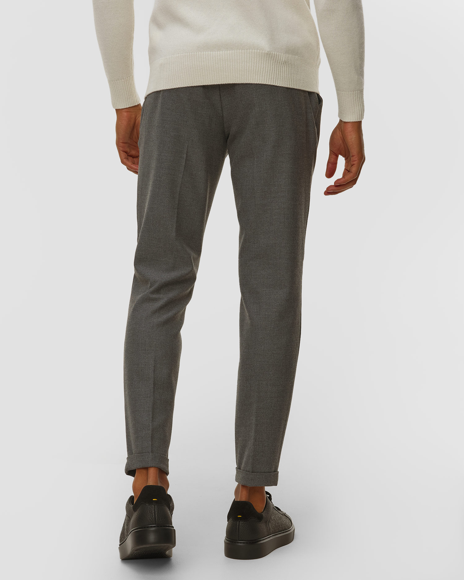 Men's grey trousers Alberto Barista Flannel Look