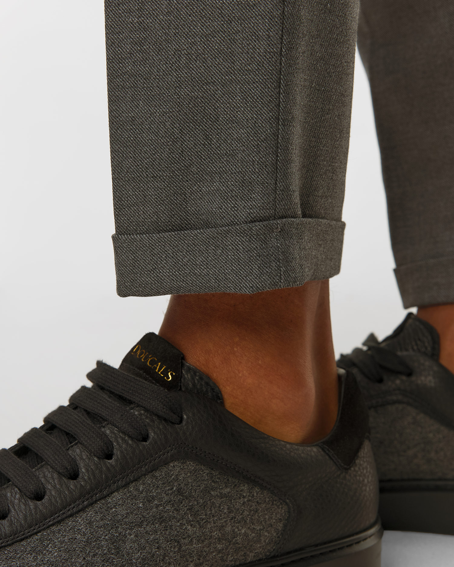 Men's grey trousers Alberto Barista Flannel Look