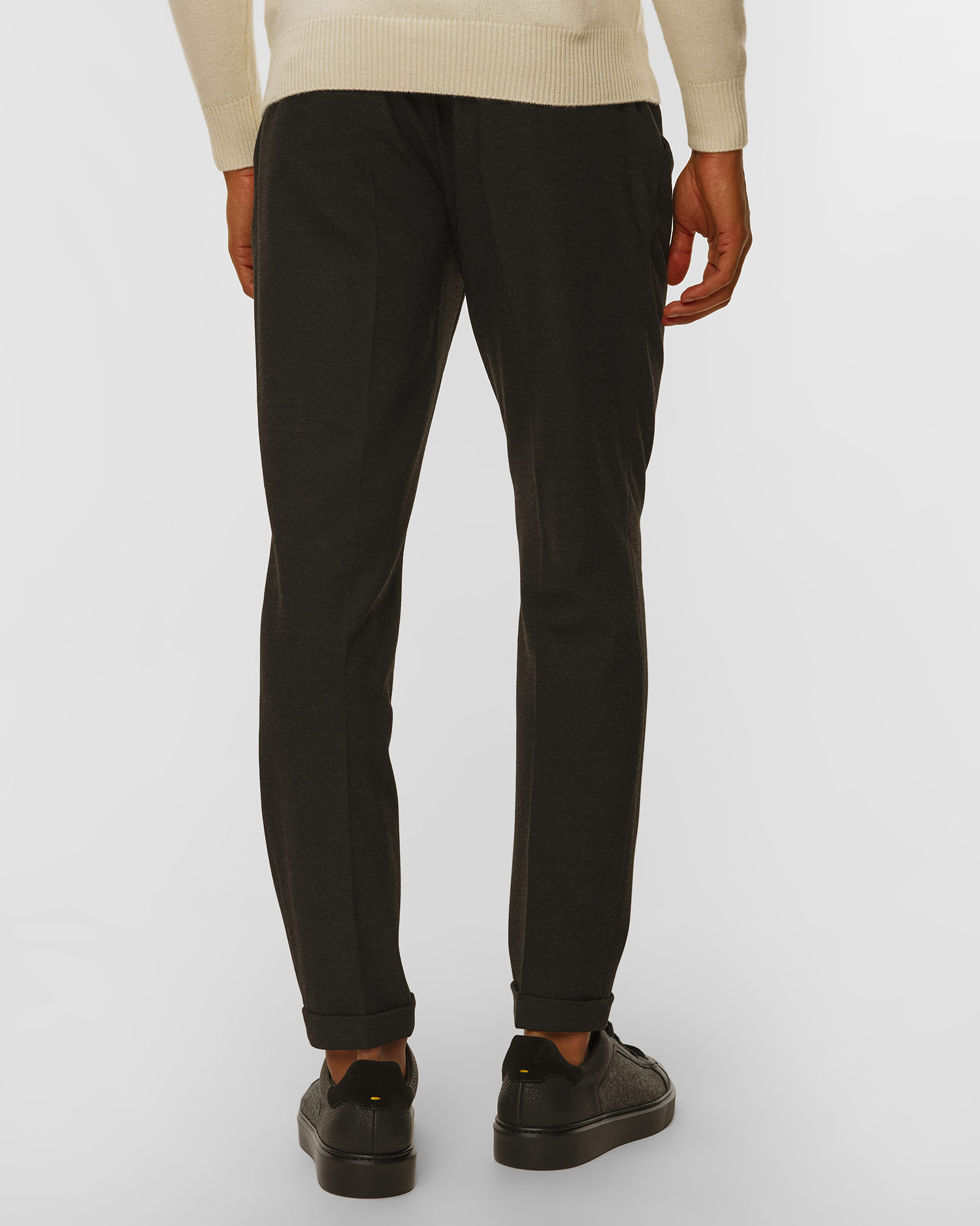 Men's grey trousers Alberto Barista Flannel Look