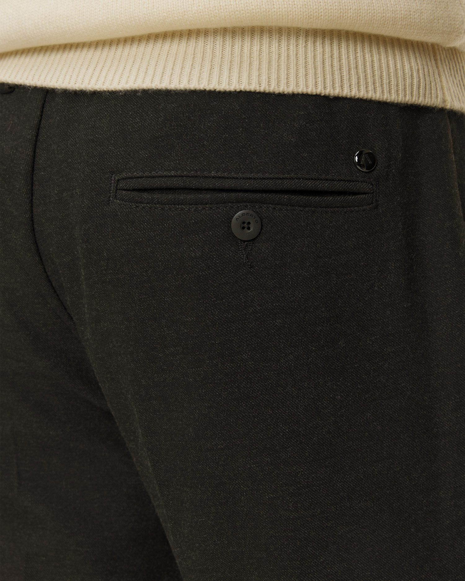 Men's grey trousers Alberto Barista Flannel Look