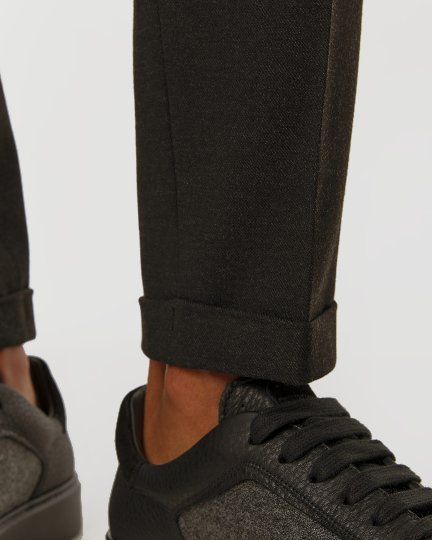 Men's grey trousers Alberto Barista Flannel Look