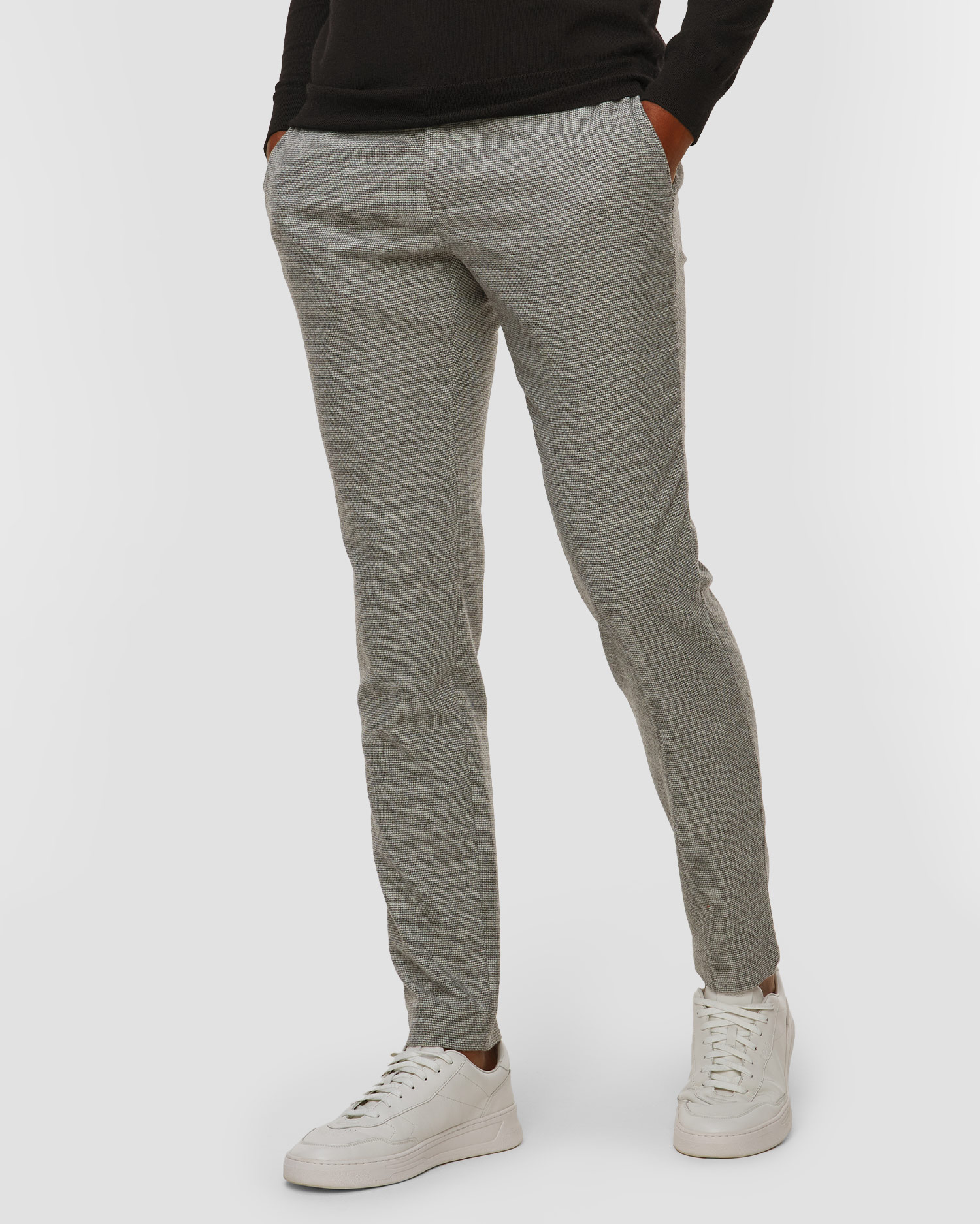 Pantalon avec laine gris pour hommes Alberto TED