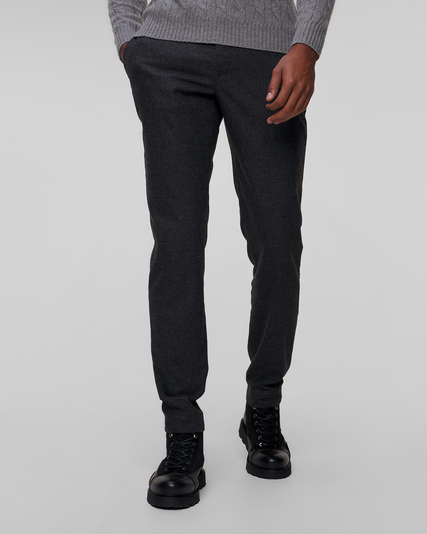Pantalon en laine gris pour hommes Alberto Rob