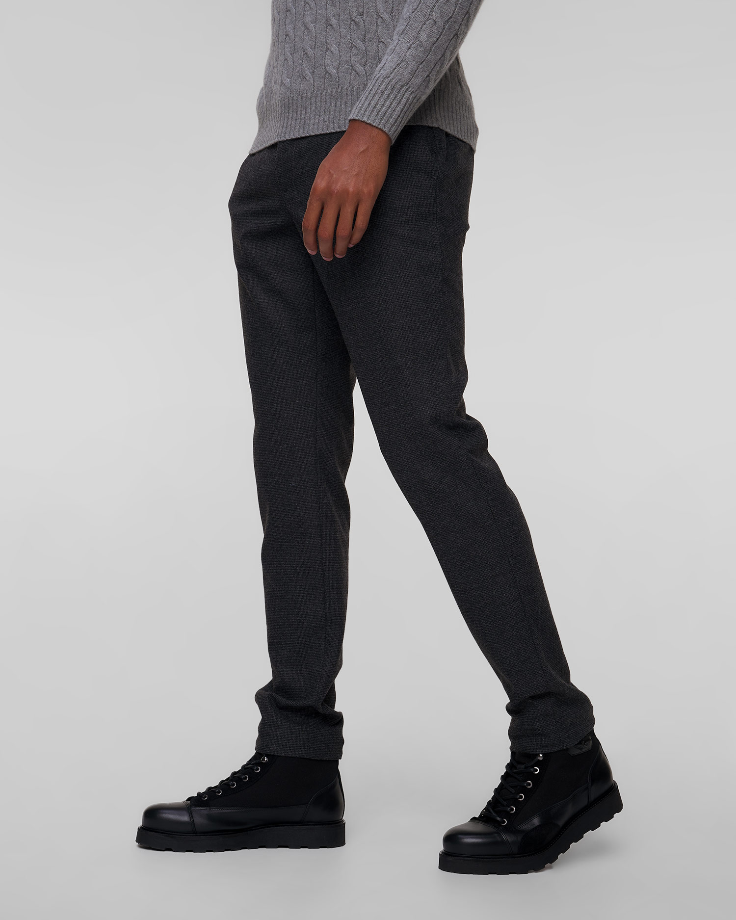 Pantalon en laine gris pour hommes Alberto Rob
