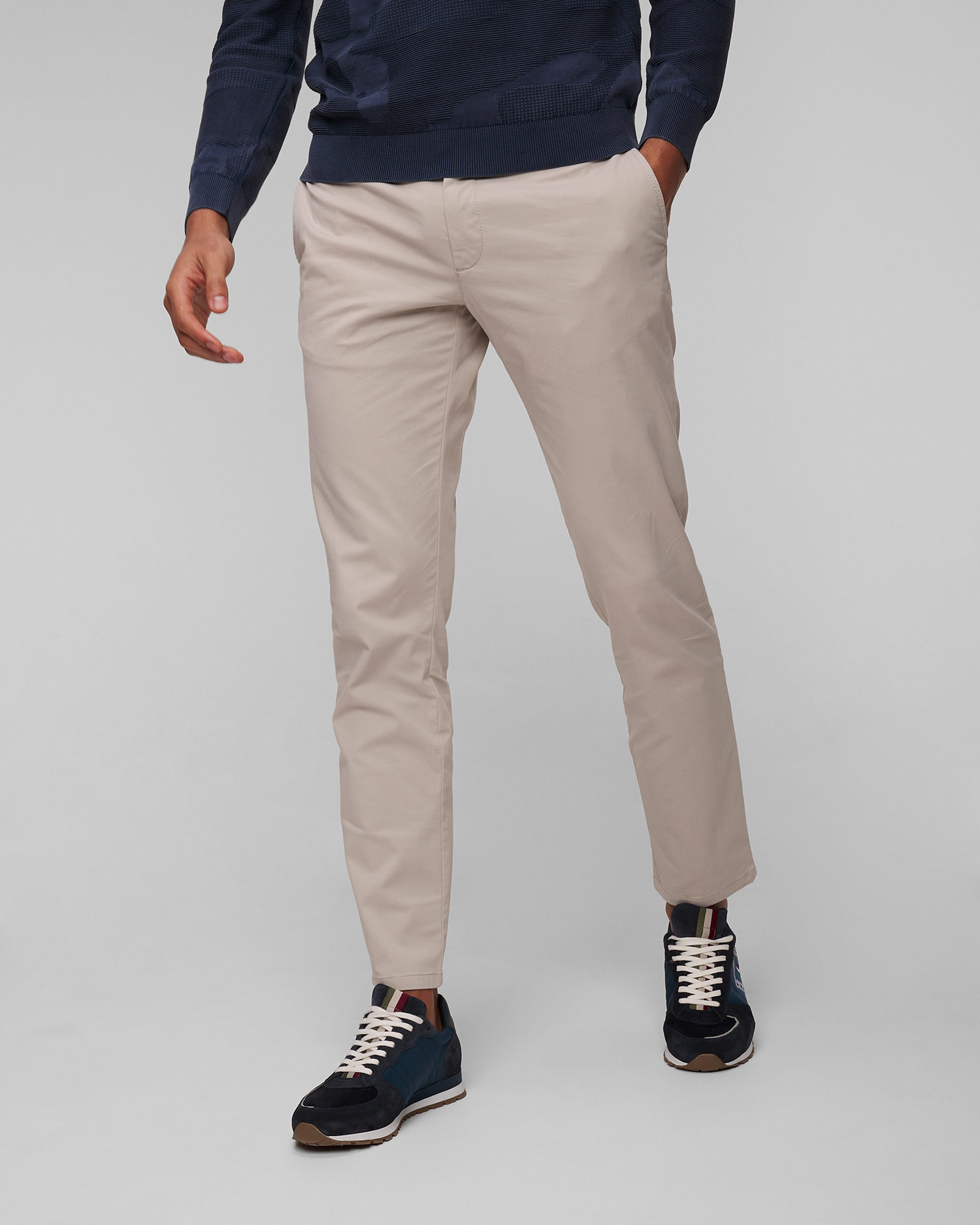 Men's grey trousers Alberto Rob-Superstretch Broken Twill