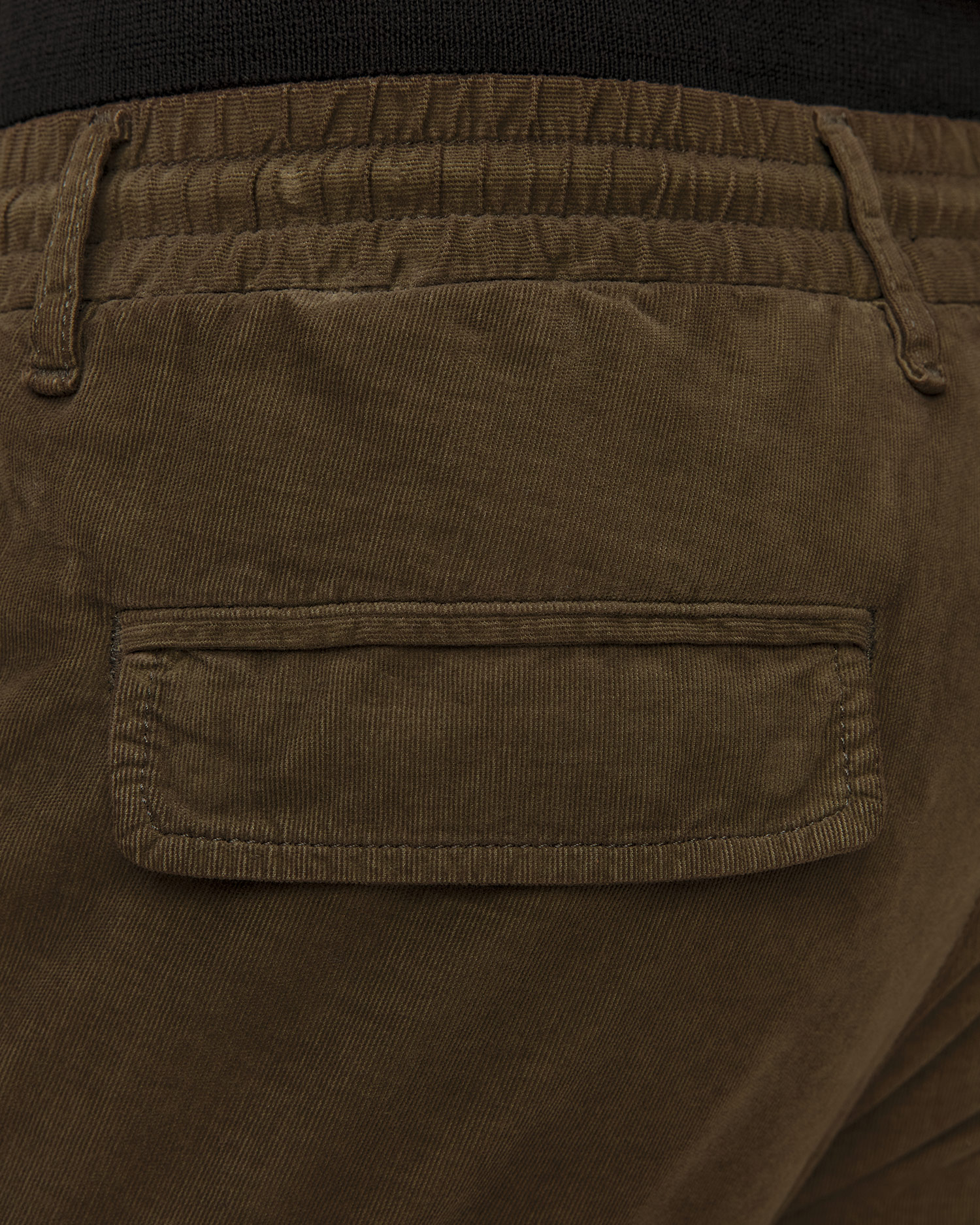 Pantalon en velours côtelé kaki pour hommes Alberto John