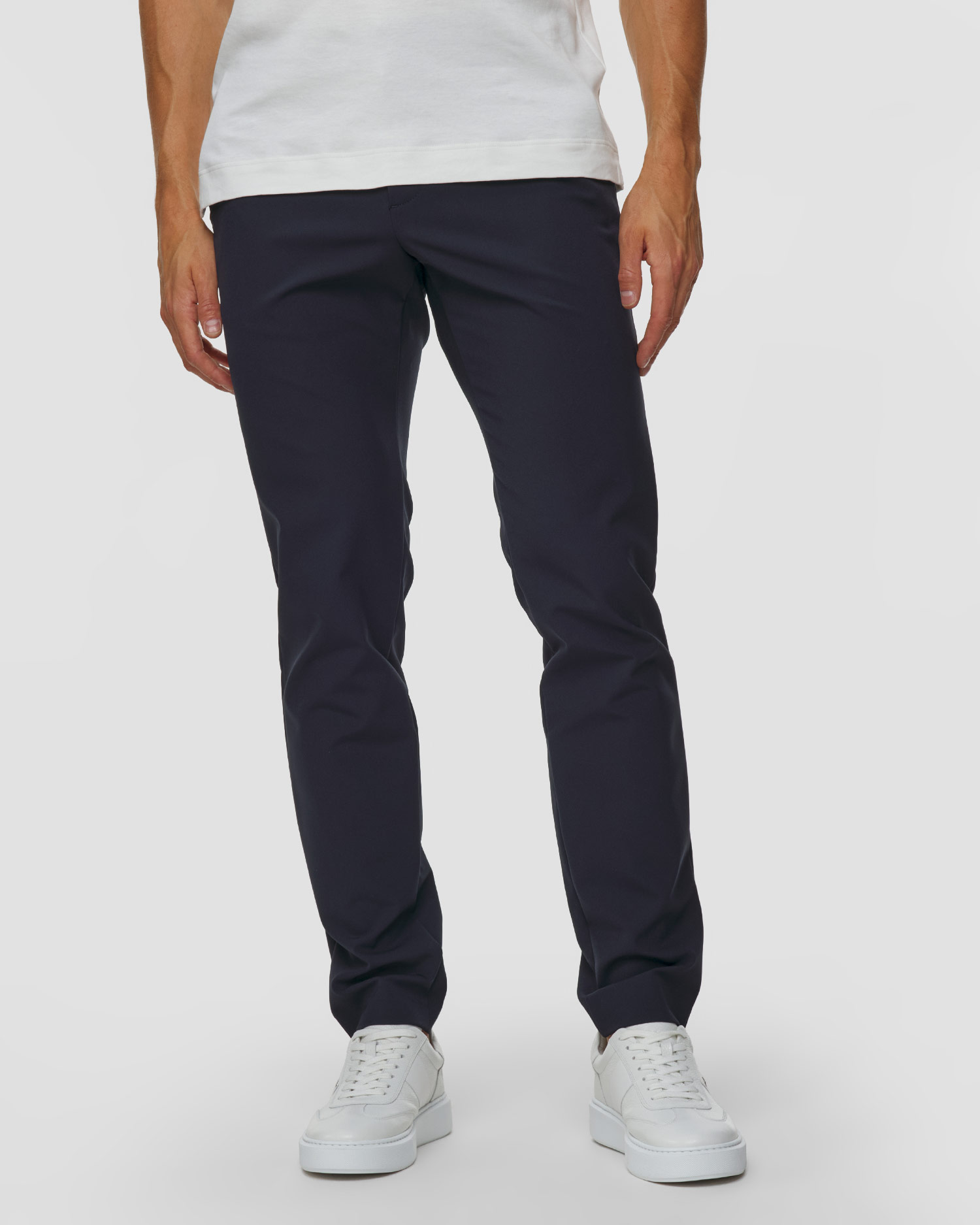 Alberto Move - Performance Herren-Chinos, Farbe/Muster: Granatowy