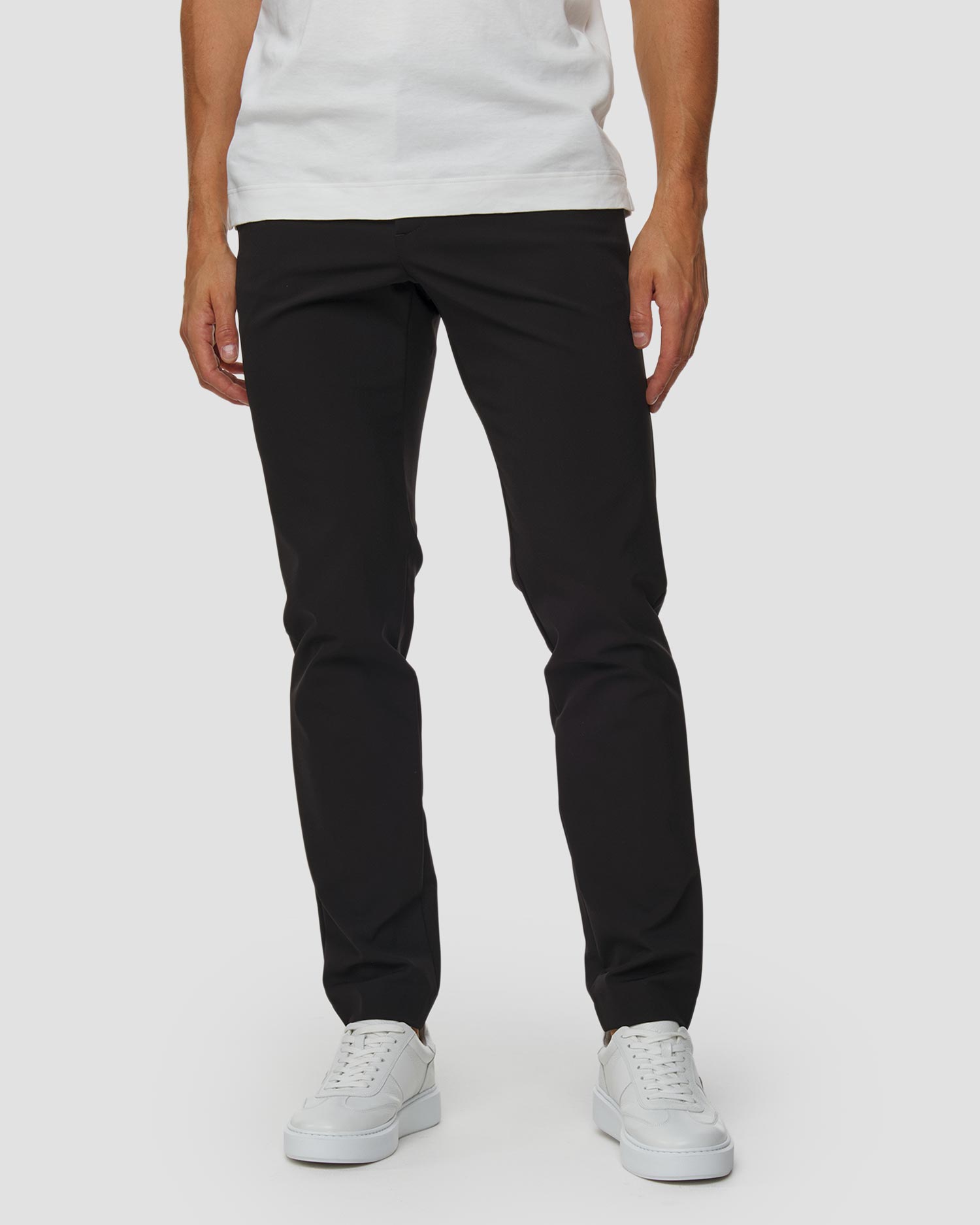 Alberto Move - Performance Herren-Chinos, Farbe/Muster: Czarny