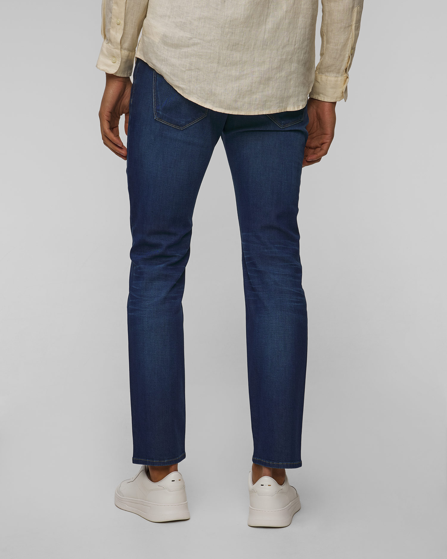 Pánské džíny Alberto Slim v Tmavě Modrém Barevném Odstínu