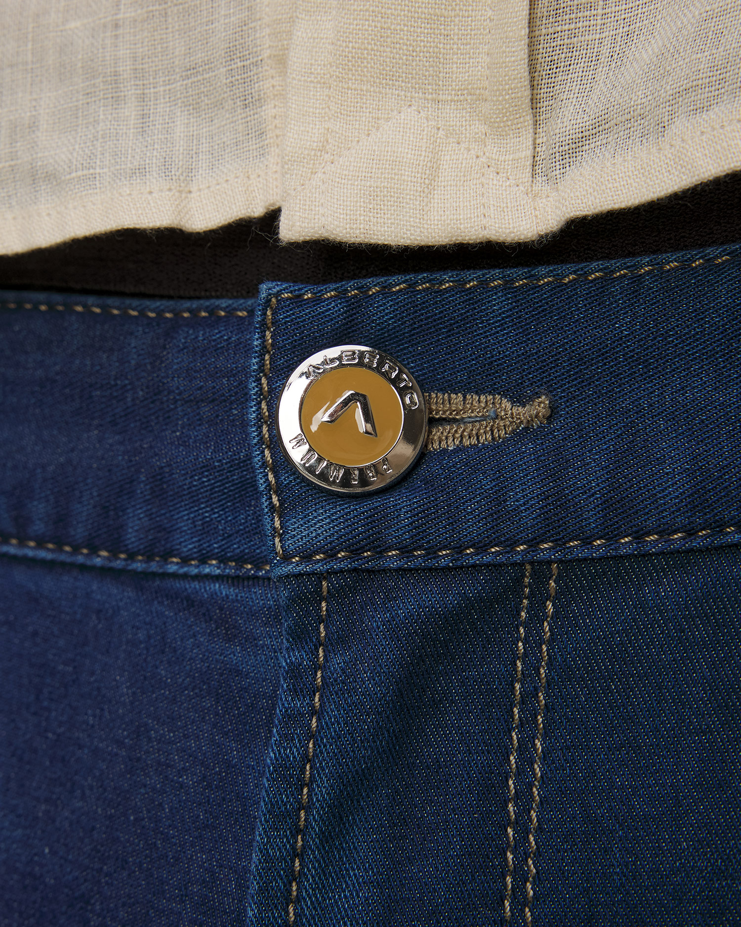 Pánské džíny Alberto Slim v Tmavě Modrém Barevném Odstínu