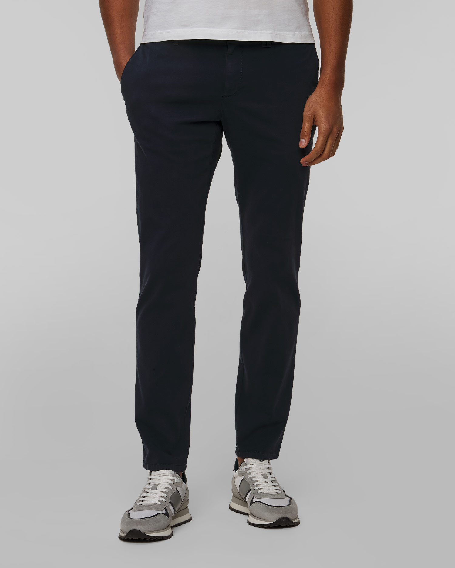 Pantalon bleu marine pour hommes Alberto Rob-O, Couleur: Granatowy