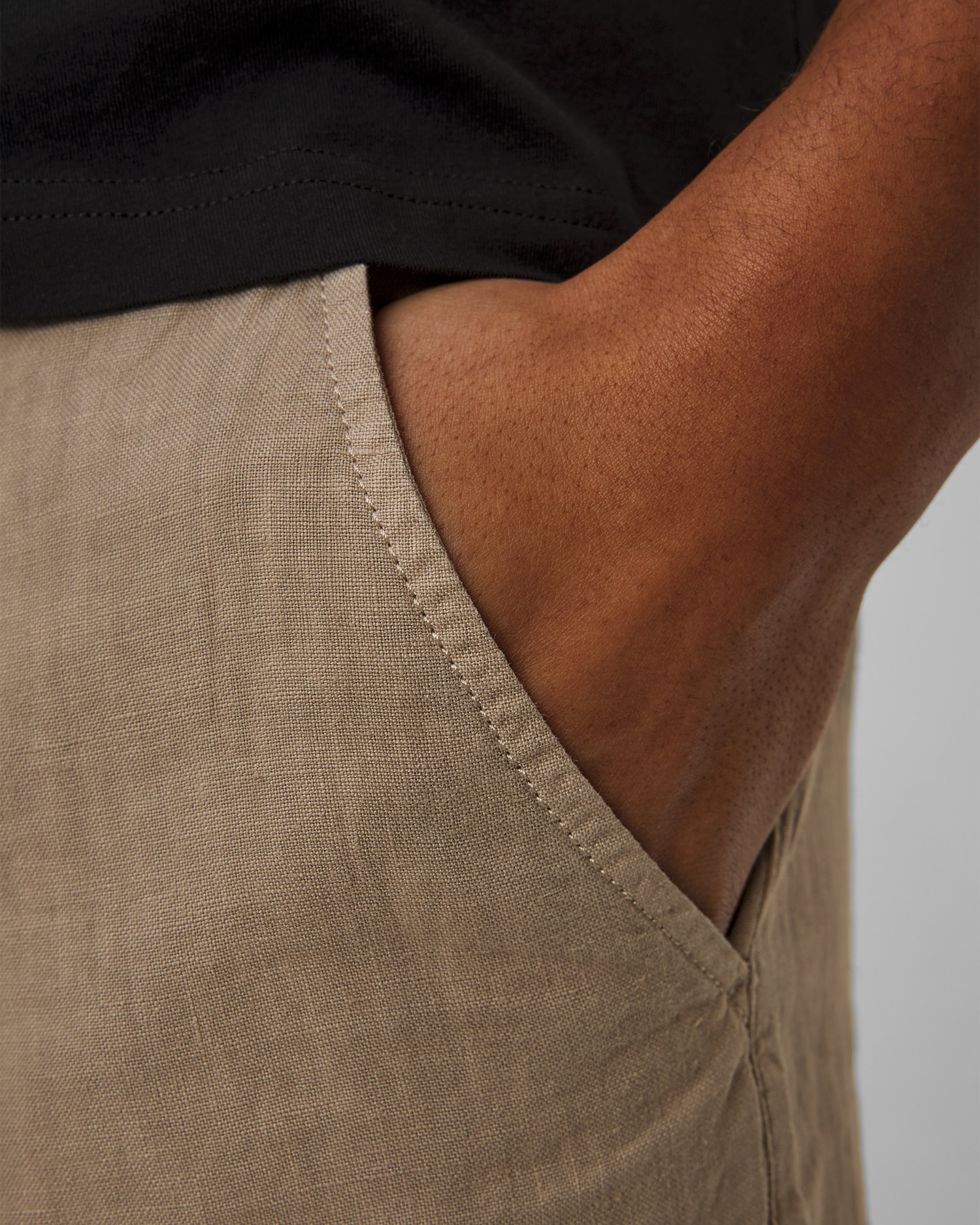 Pantaloni din in bej pentru bărbați Alberto Lou-J - Pure Linen
