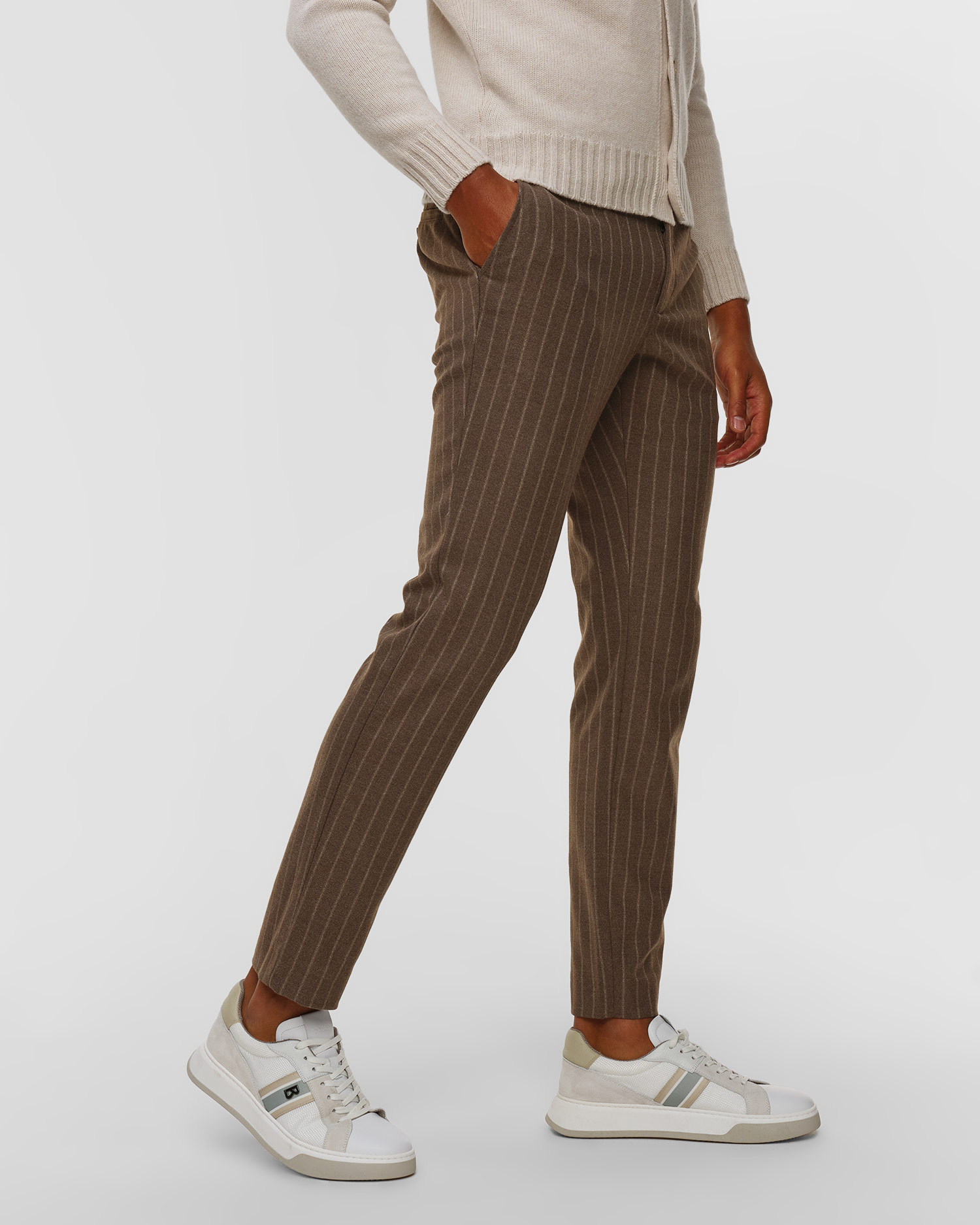 Pantalon pour hommes Alberto LOU-J-GU - Flannel Stripe