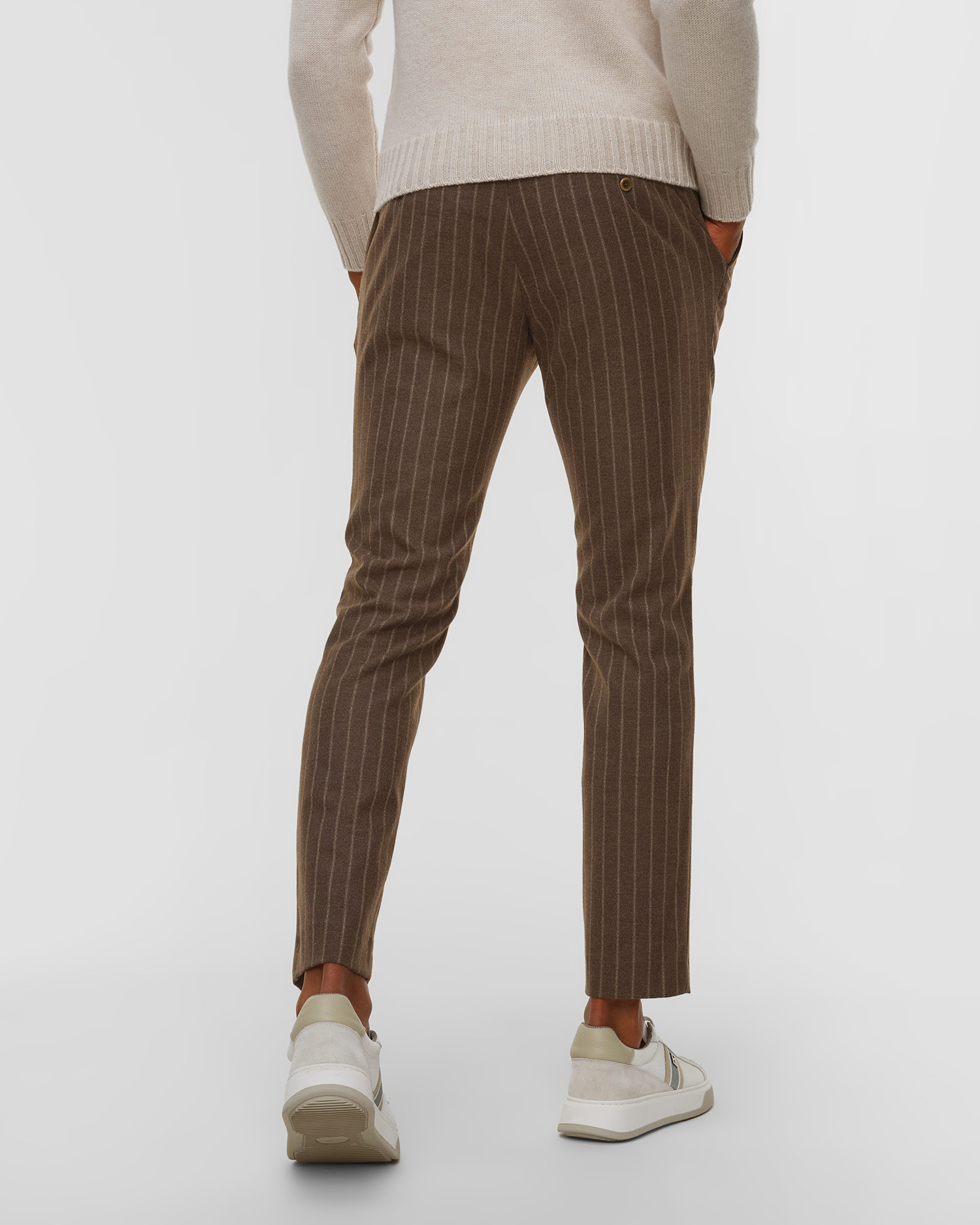 Pantalon pour hommes Alberto LOU-J-GU - Flannel Stripe