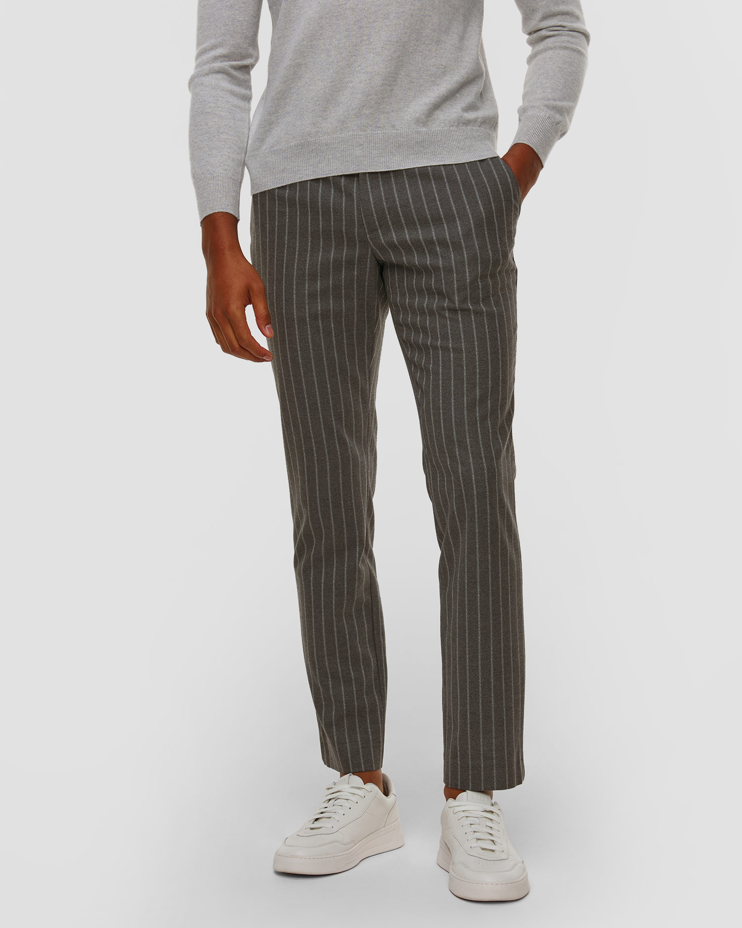 Pantalon pour hommes Alberto LOU-J-GU - Flannel Stripe