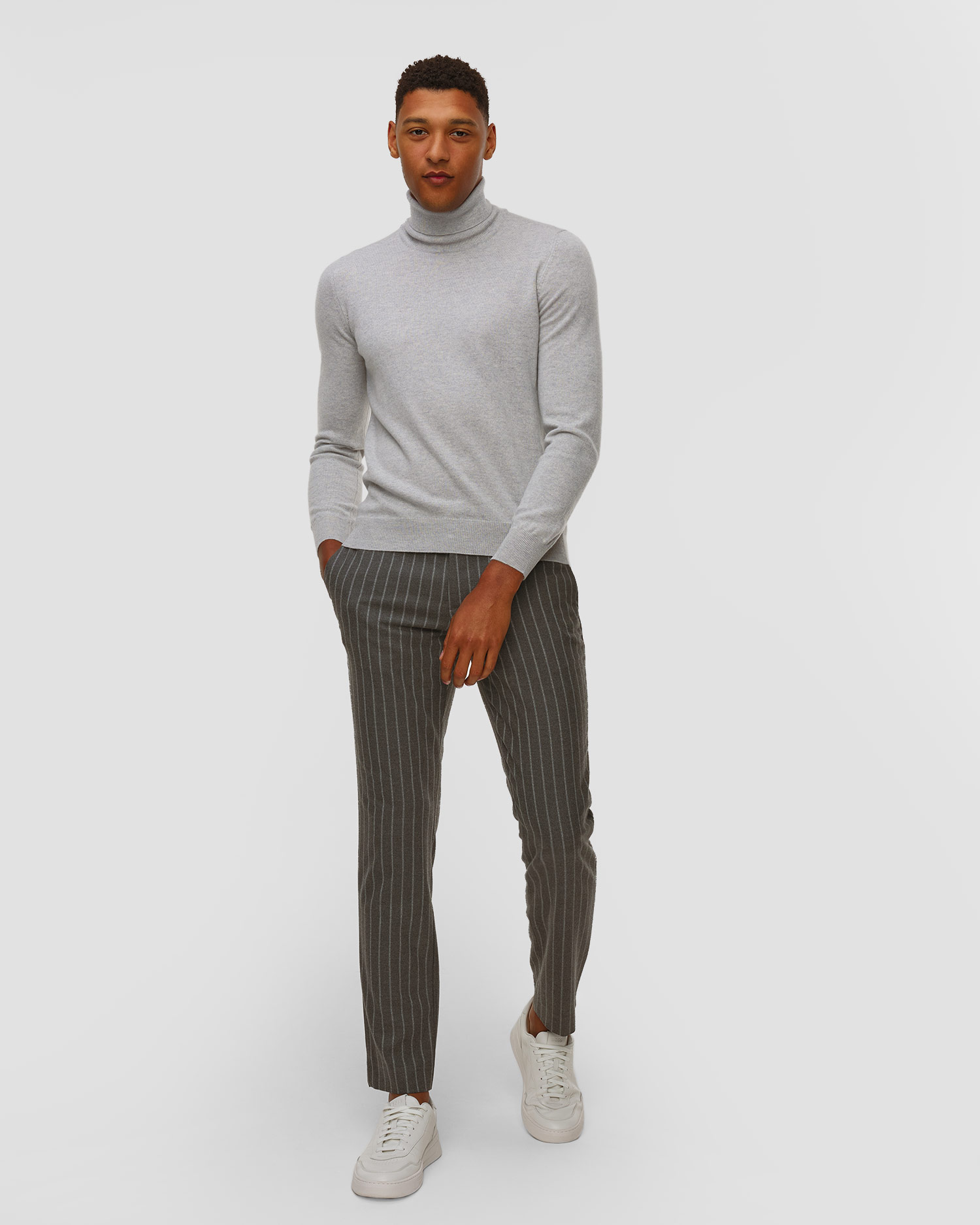 Pantalon pour hommes Alberto LOU-J-GU - Flannel Stripe