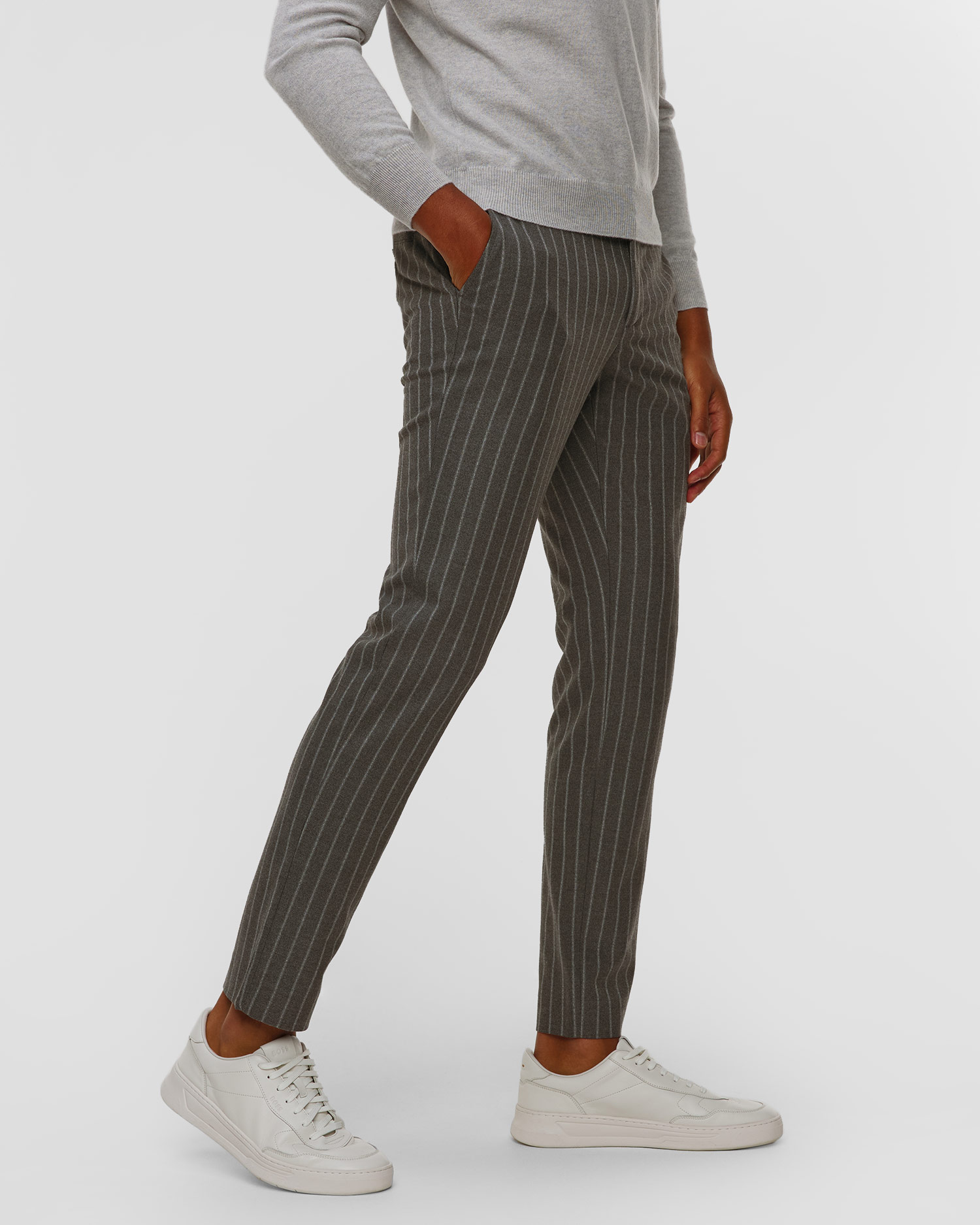 Pantalon pour hommes Alberto LOU-J-GU - Flannel Stripe